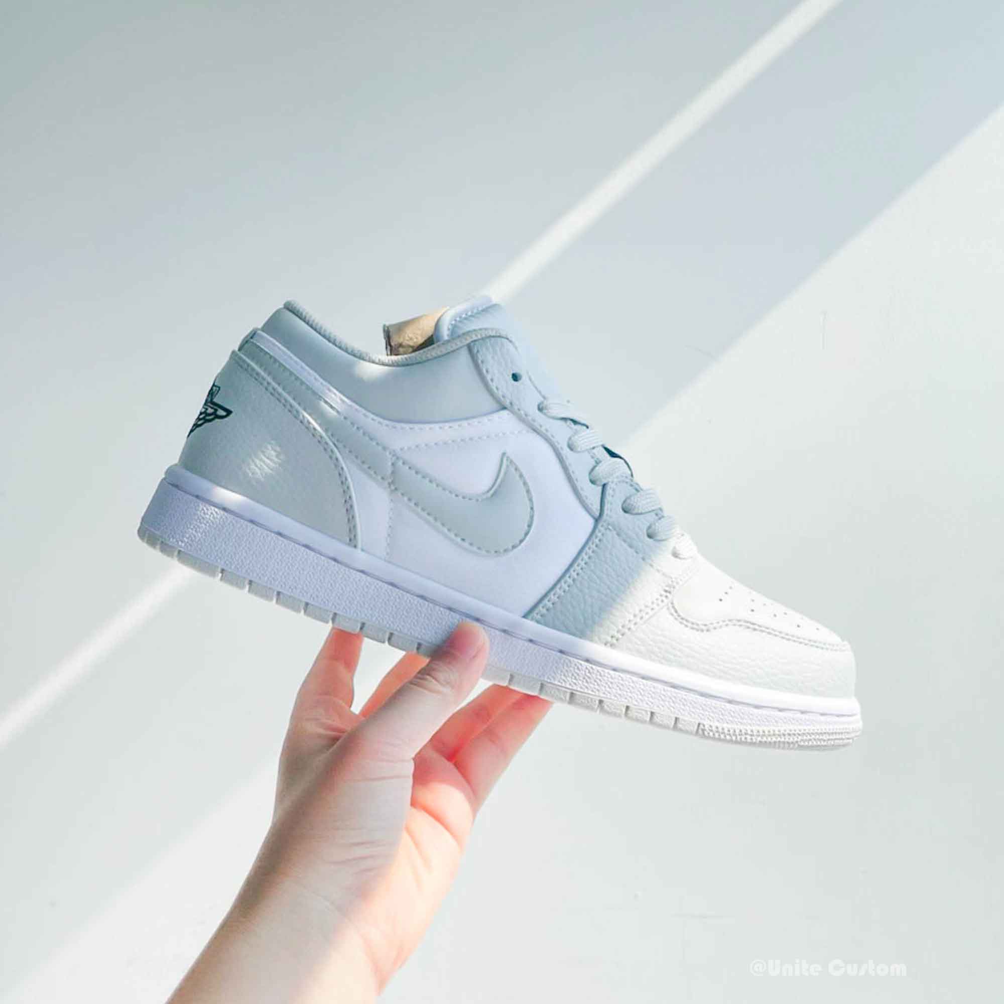 Gray Custom Air Jordan 1-shecustomize