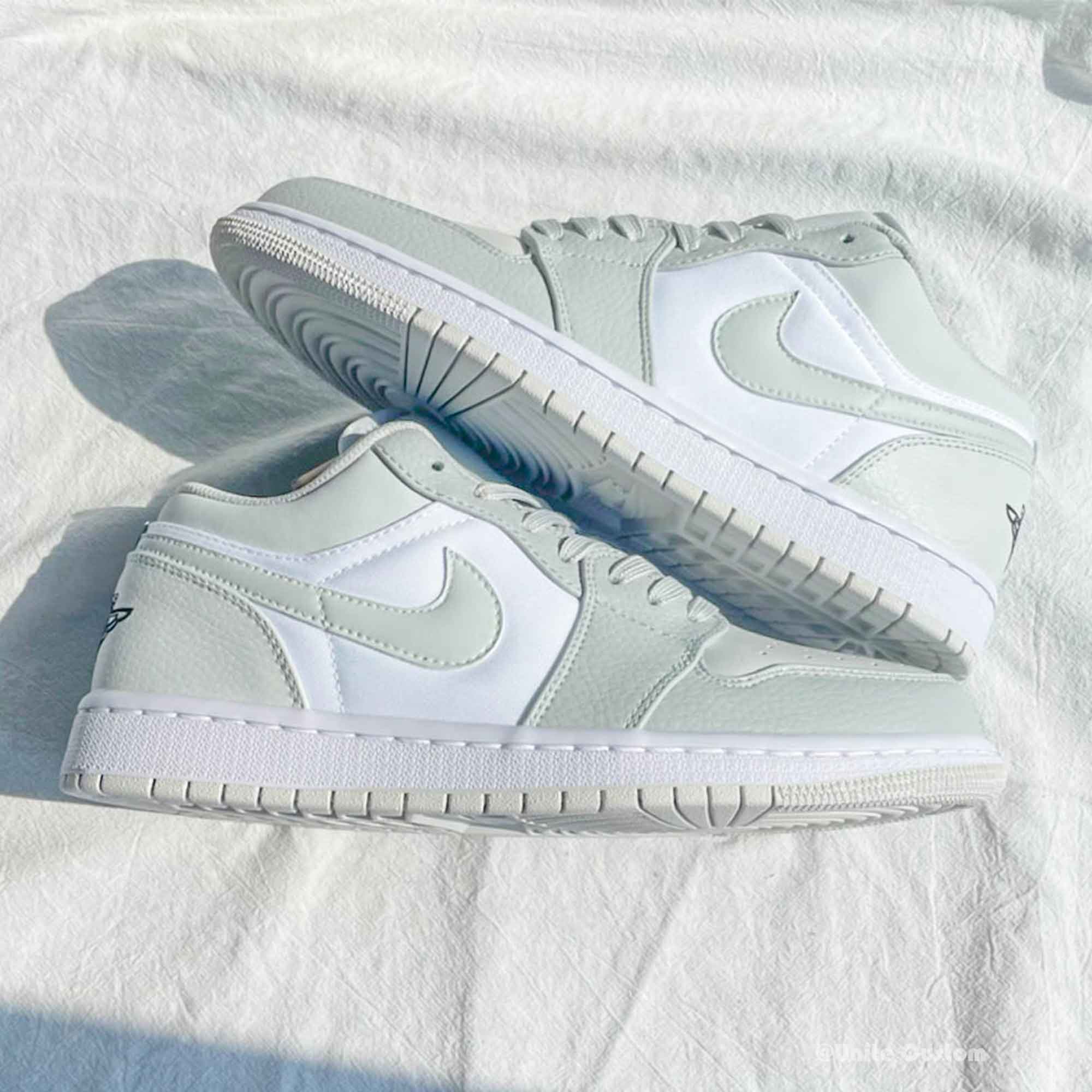 Gray Custom Air Jordan 1-shecustomize
