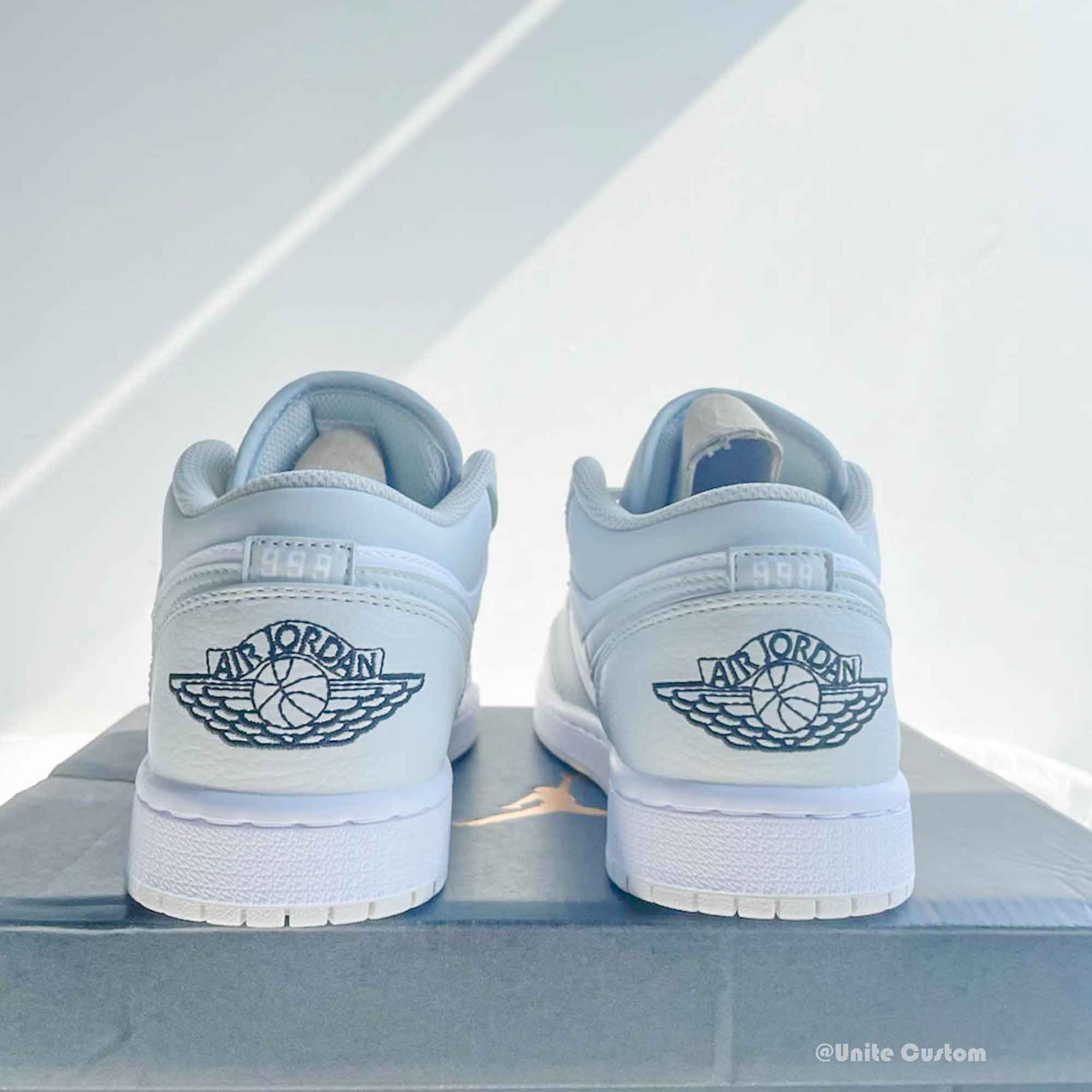Gray Custom Air Jordan 1-shecustomize