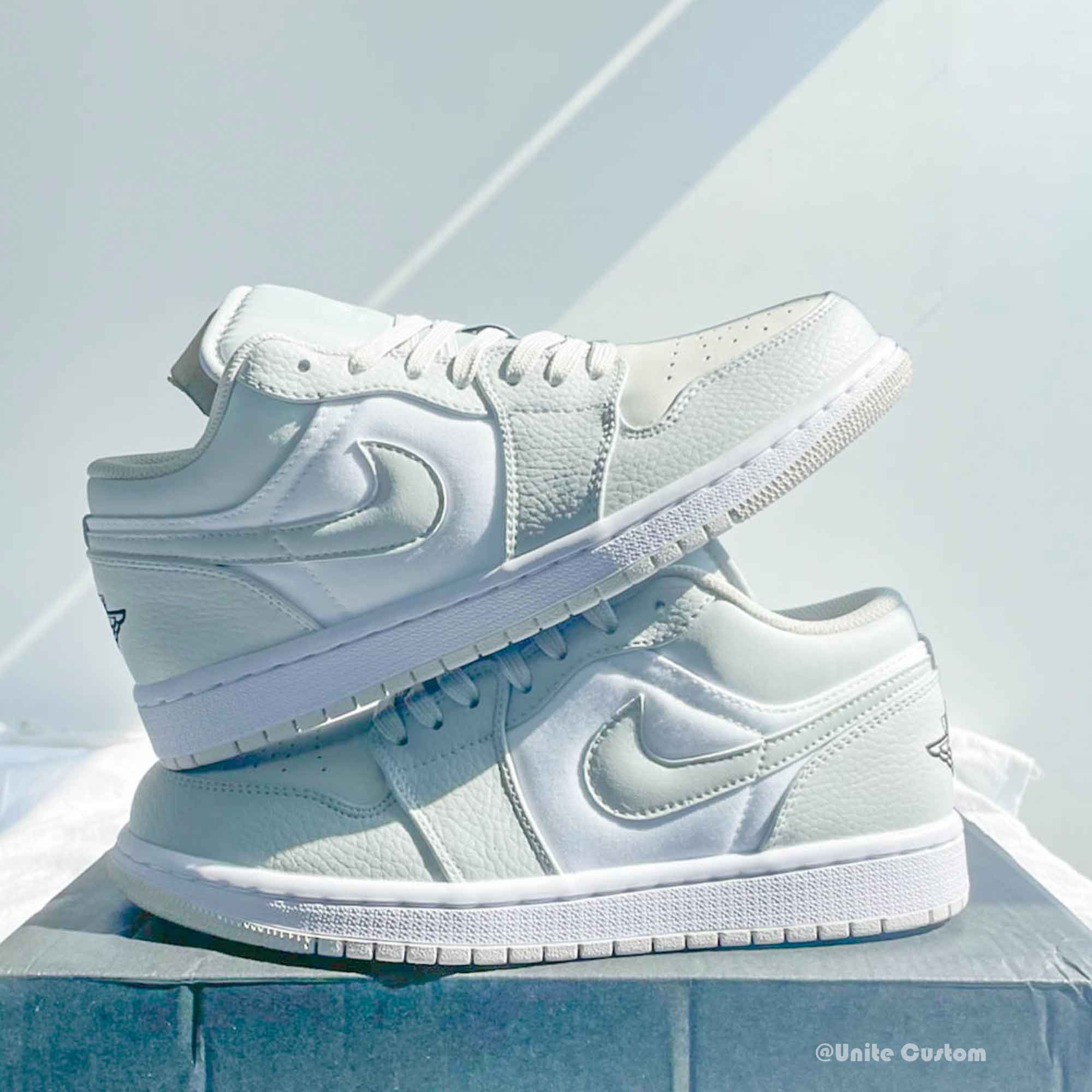 Gray Custom Air Jordan 1-shecustomize
