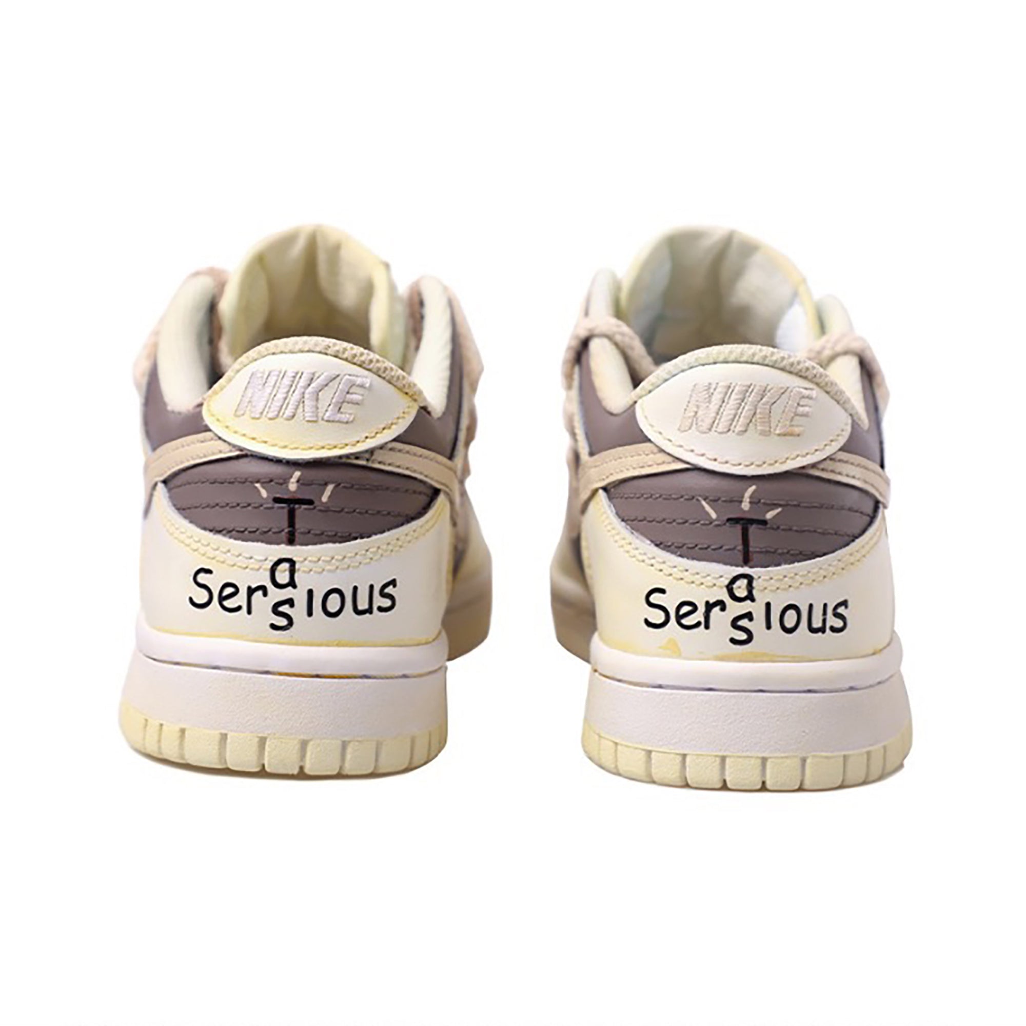 Gray White Custom Nike Dunk-shecustomize