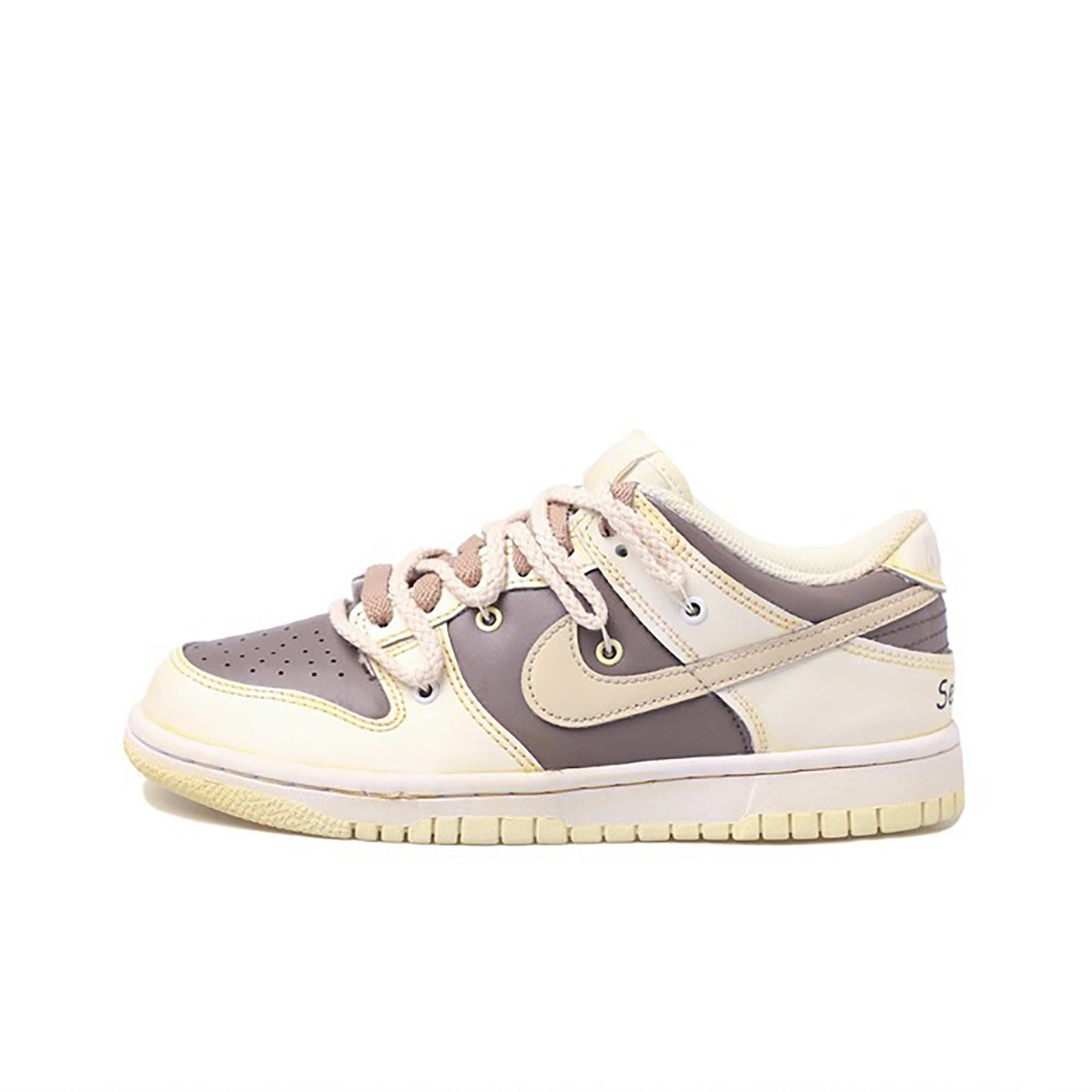 Gray White Custom Nike Dunk-shecustomize