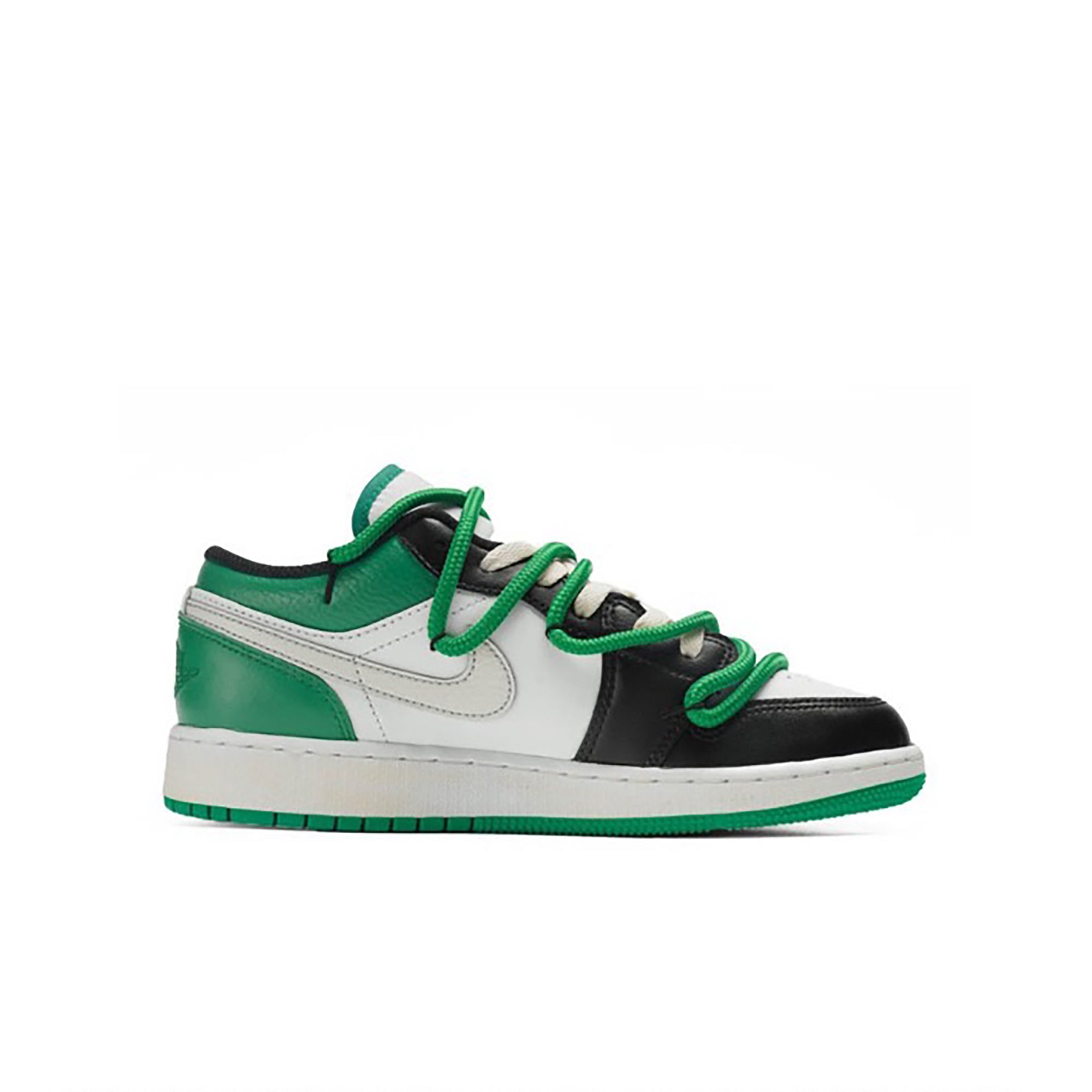 Green Black Custom Air Jordan 1 Low-shecustomize