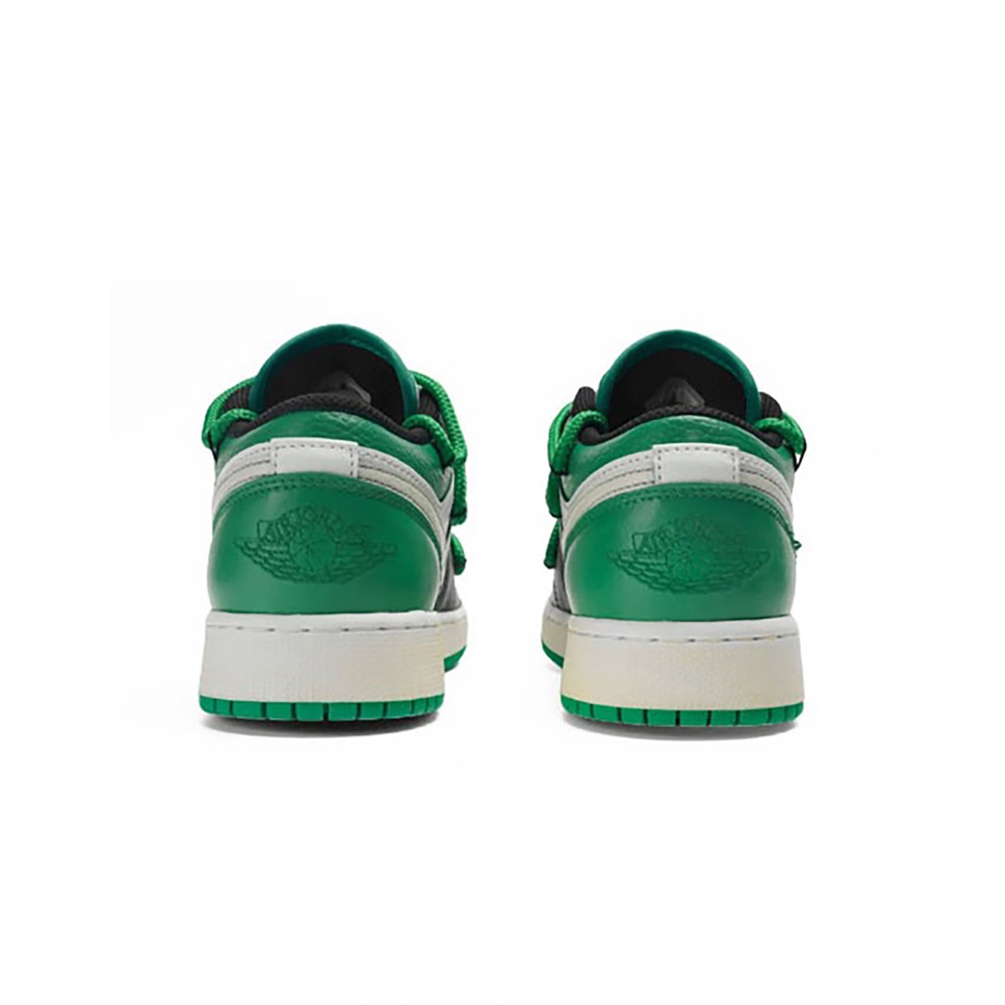 Green Black Custom Air Jordan 1 Low-shecustomize