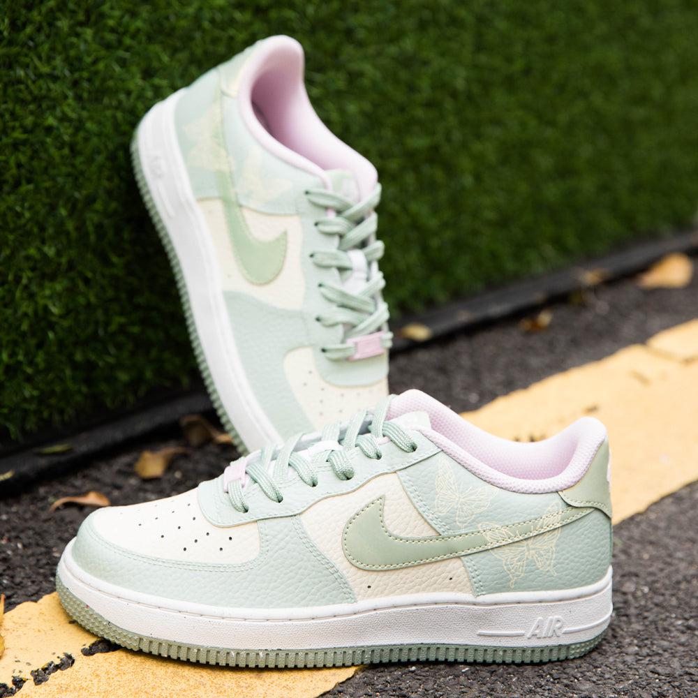 Green Butterfly Air Force 1s Custom Shoes Sneakers-shecustomize