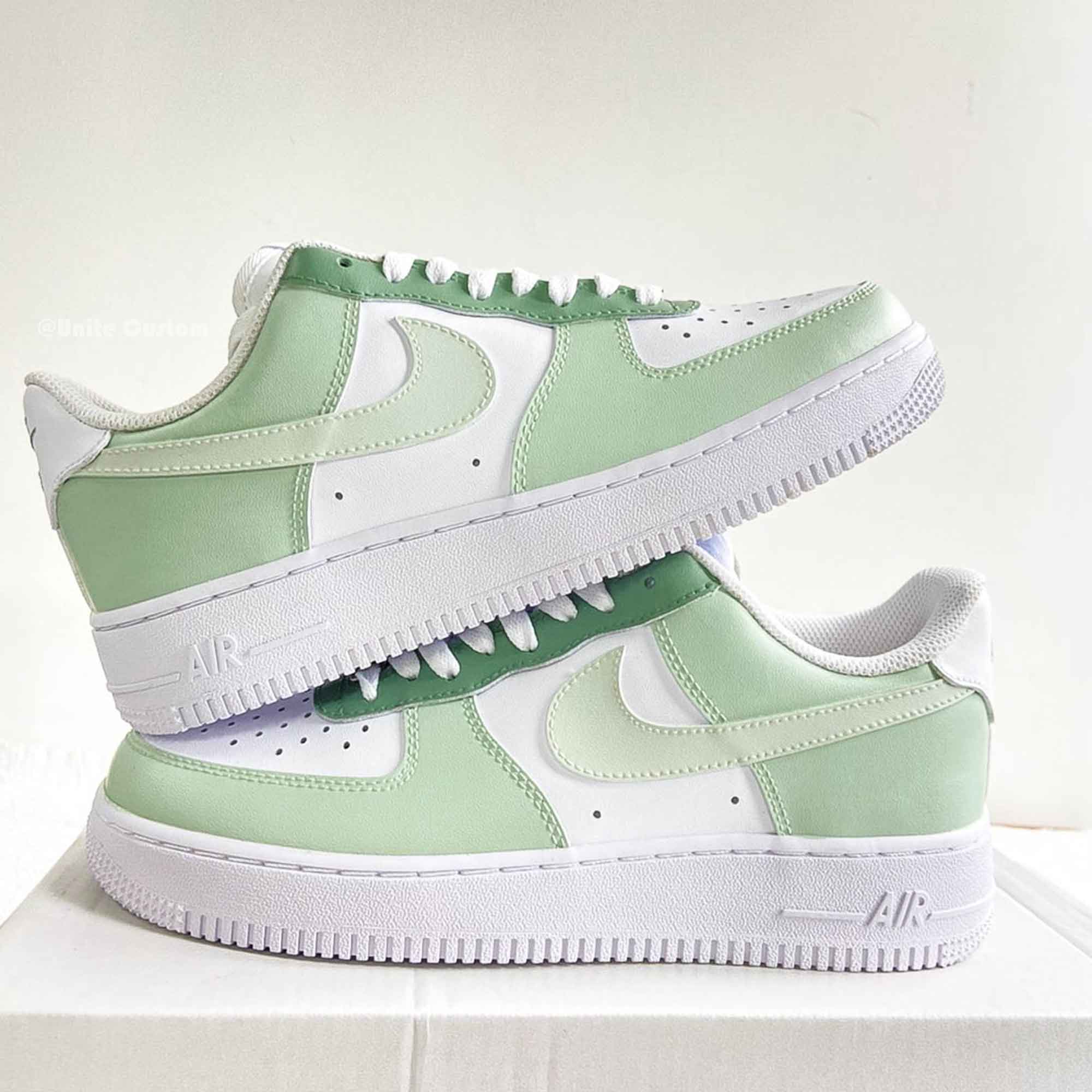 Green Custom Air Force 1-shecustomize