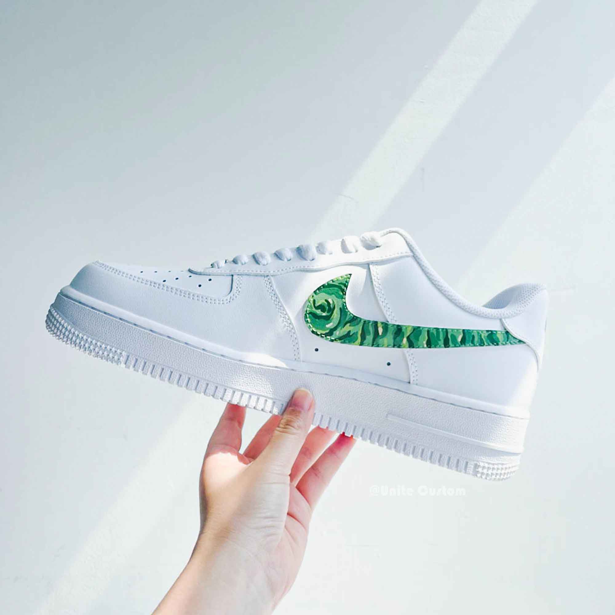 Green Custom Air Force 1-shecustomize
