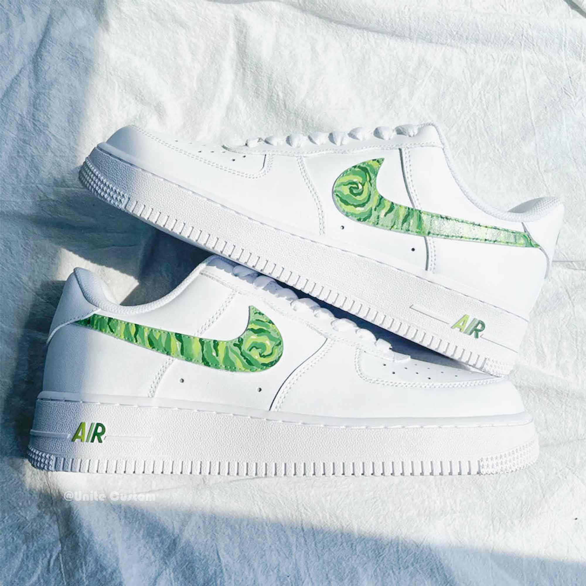 Green Custom Air Force 1-shecustomize