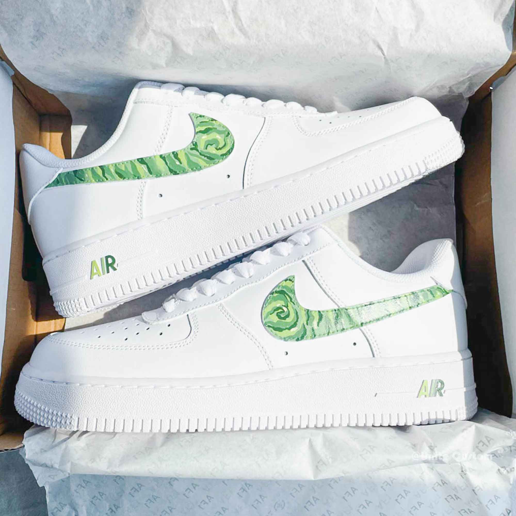 Green Custom Air Force 1-shecustomize