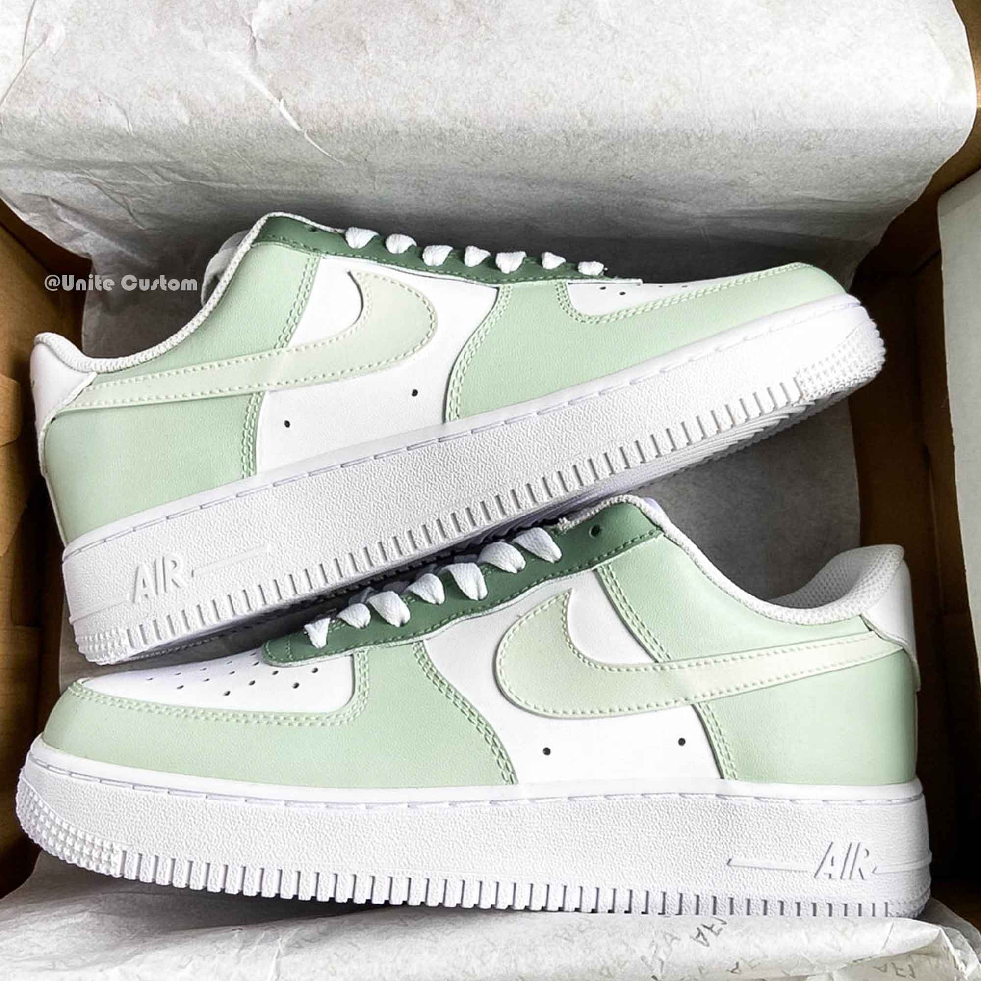 Green Custom Air Force 1-shecustomize