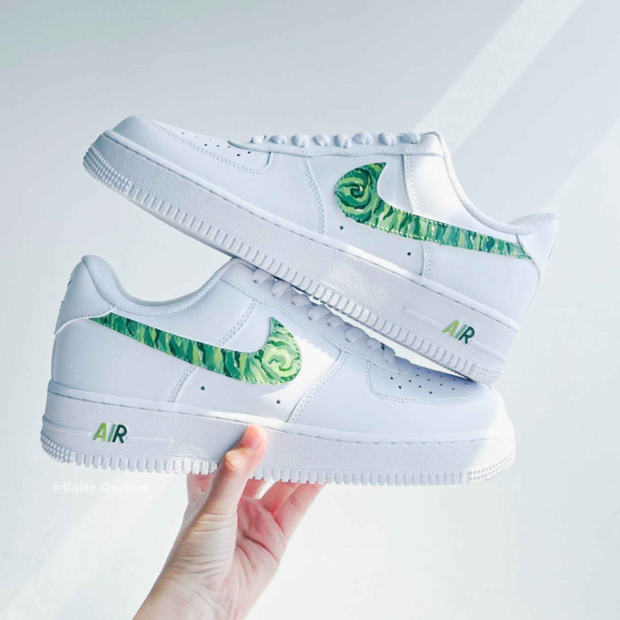 Green Custom Air Force 1-shecustomize