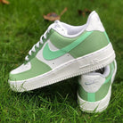 Green Custom Air Force 1's-shecustomize