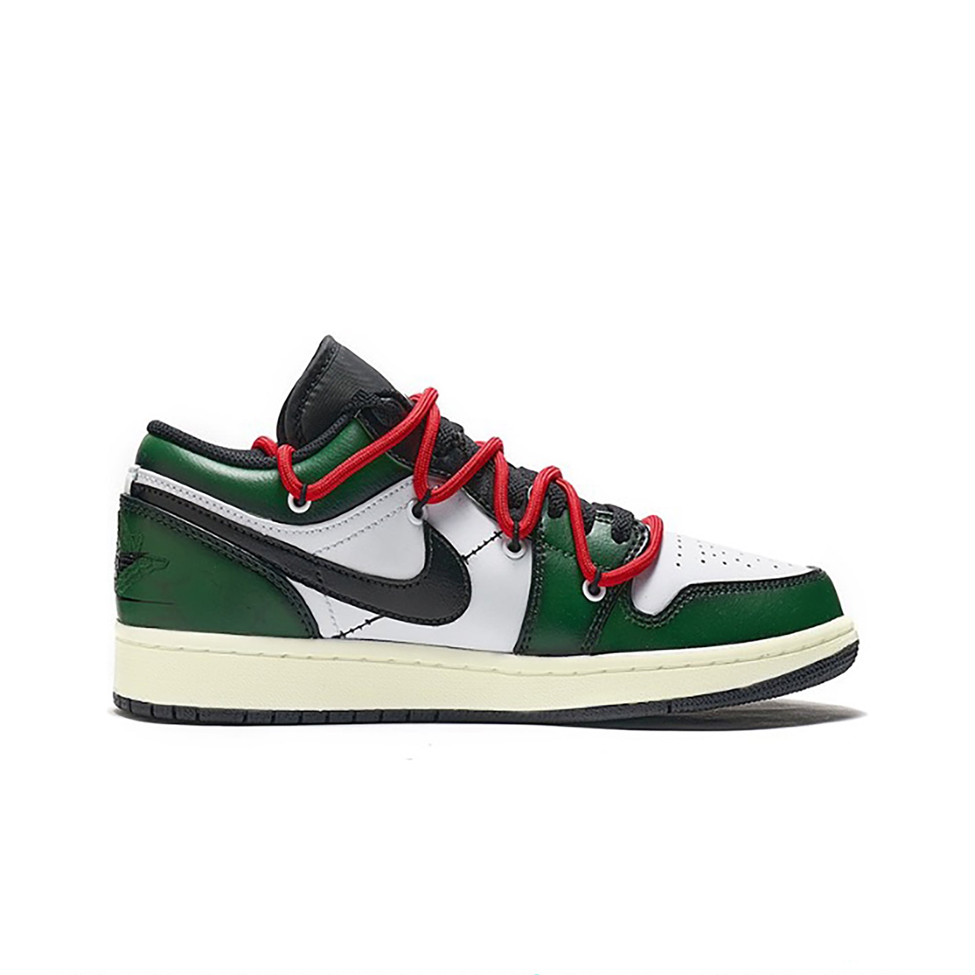 Green White Custom Air Jordan 1-shecustomize