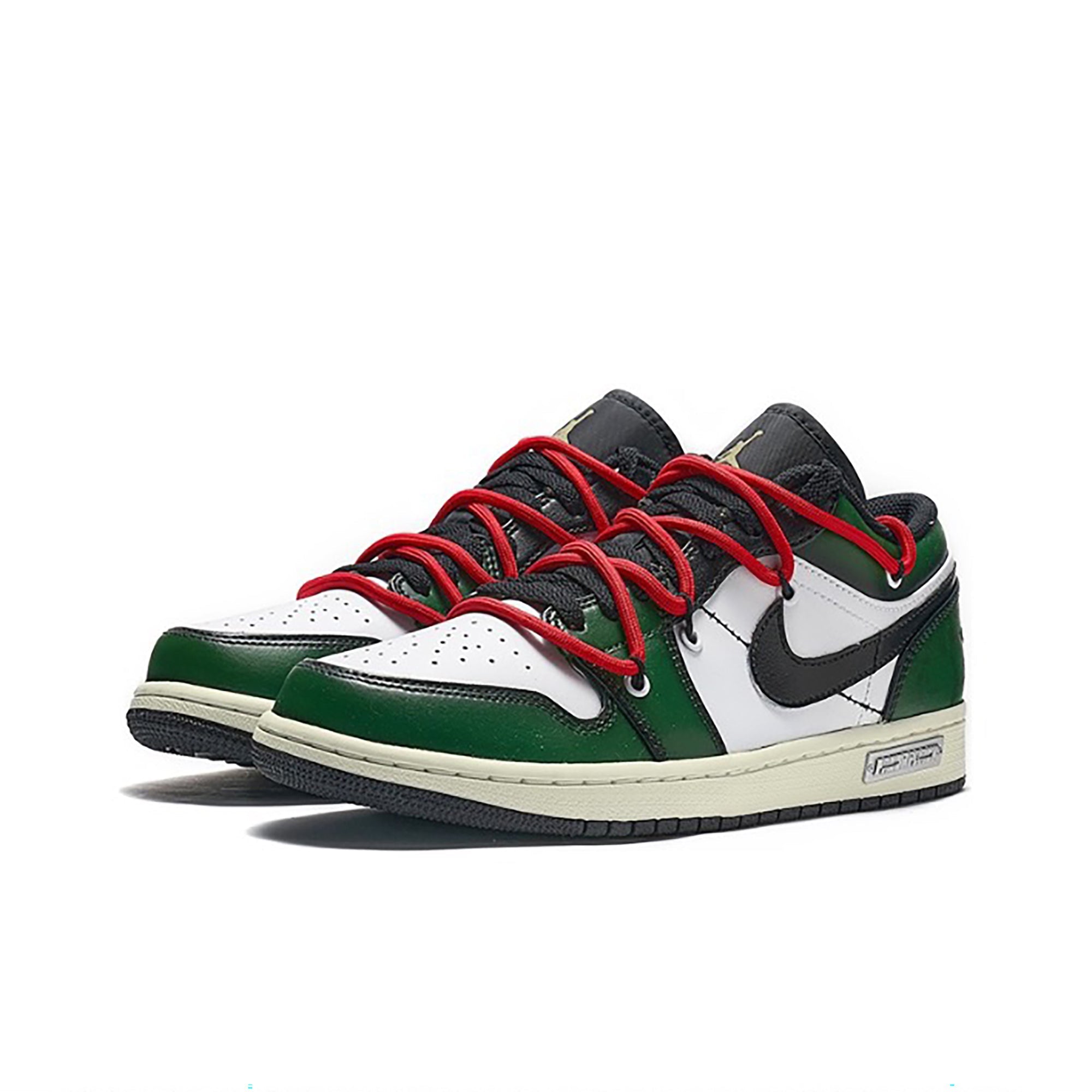 Green White Custom Air Jordan 1-shecustomize