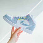 Grey Blue Custom Air Jordan 1-shecustomize
