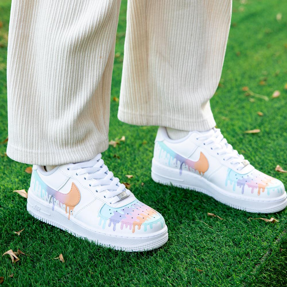Macaron Ice Cream Air Force 1s Custom Shoes Sneakers-shecustomize