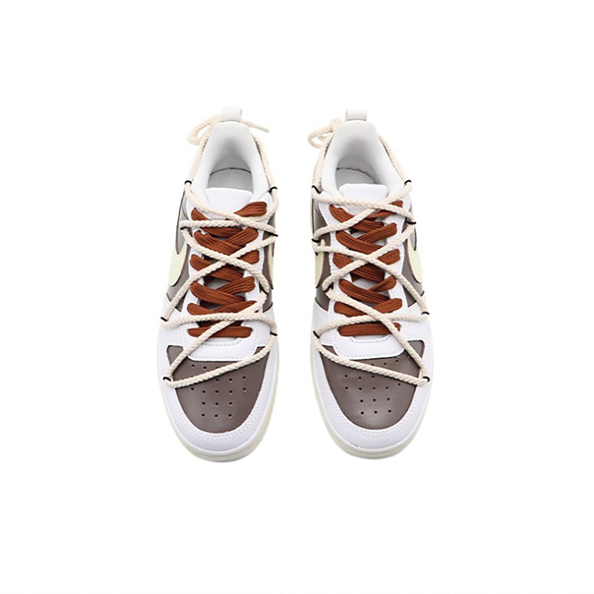 Mocha Custom Nike Court Borough Low 2-shecustomize