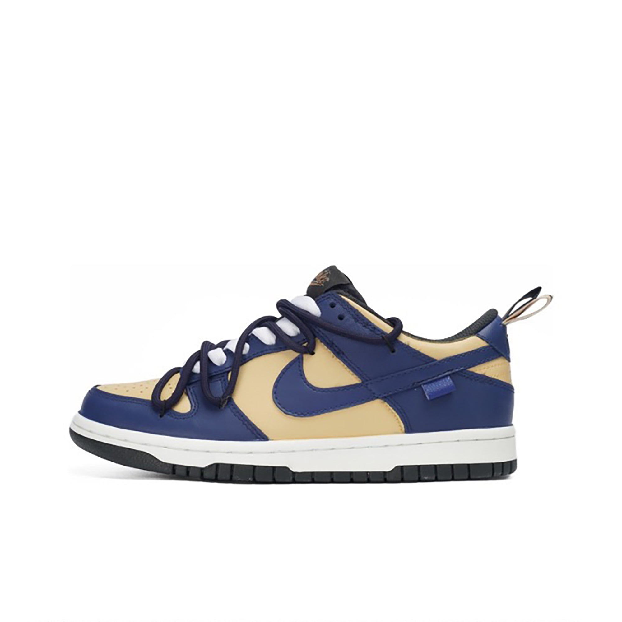 Navy Blue Beige Custom Nike Dunk-shecustomize