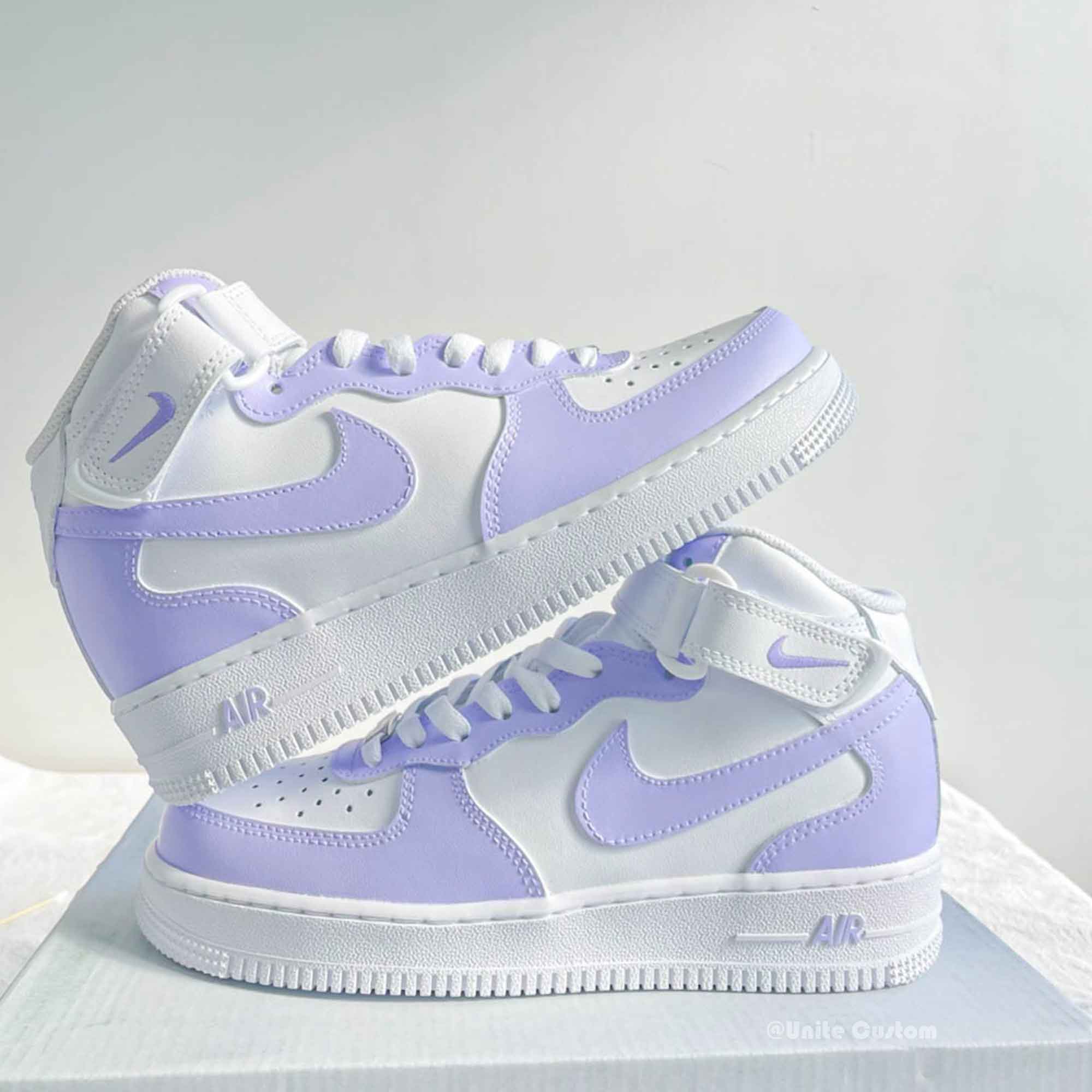 Pastel Purple Custom Air Force 1-shecustomize