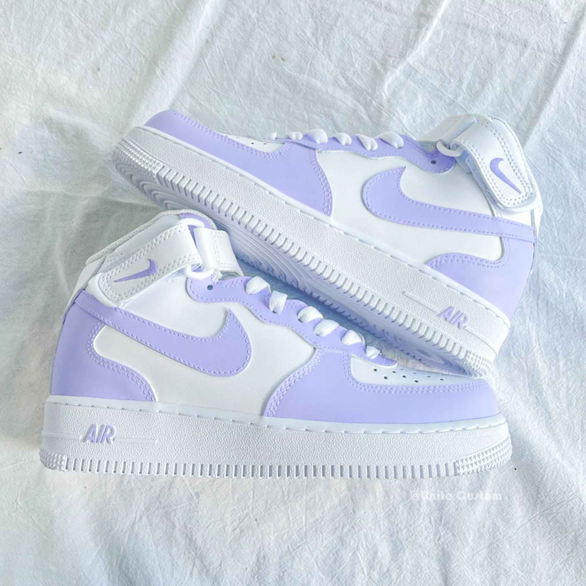 Pastel Purple Custom Air Force 1-shecustomize