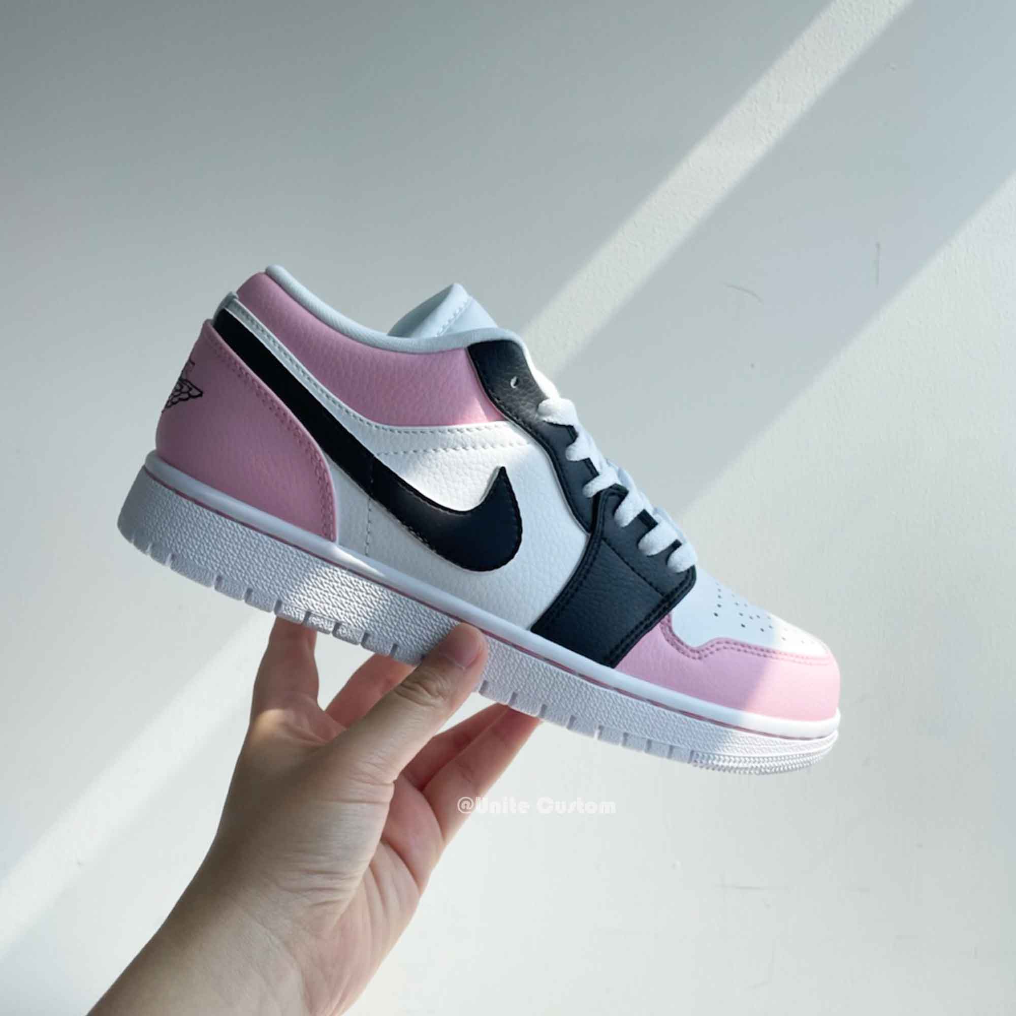 Pink Black Custom Air Jordan 1-shecustomize
