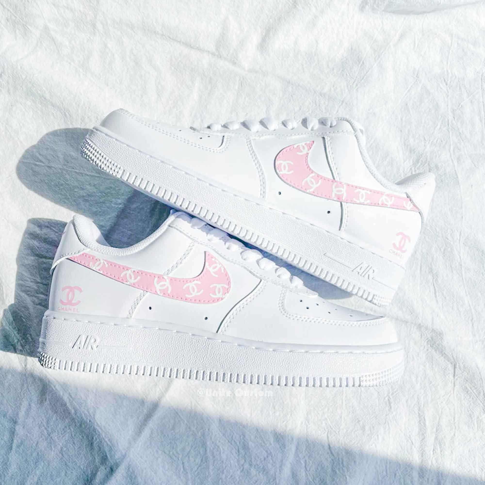 Pink CC Custom Air Force 1-shecustomize