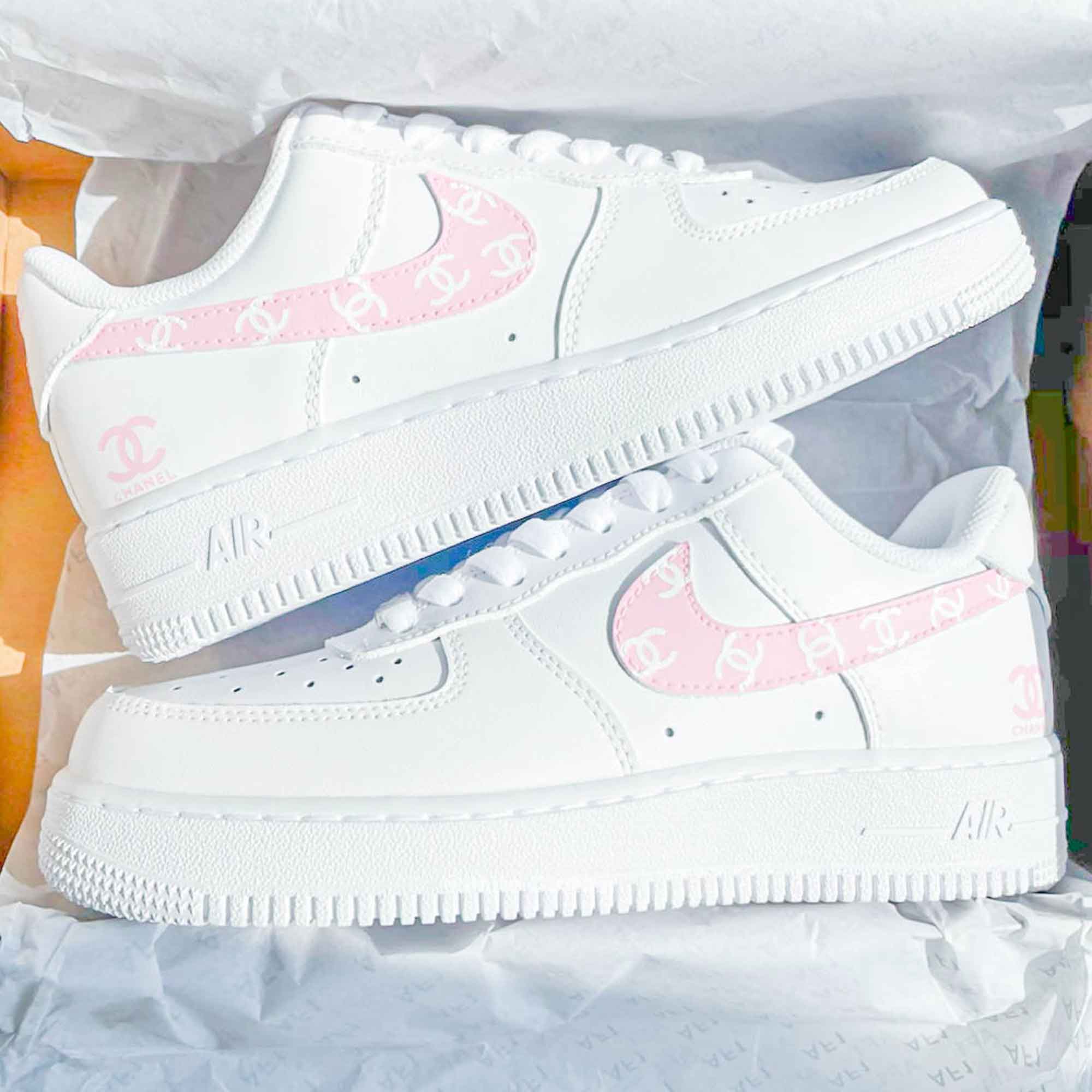 Pink CC Custom Air Force 1-shecustomize