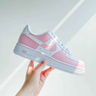 Pink White Custom Air Force 1-shecustomize