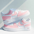 Pink White Custom Air Force 1-shecustomize