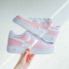 Pink White Custom Air Force 1-shecustomize