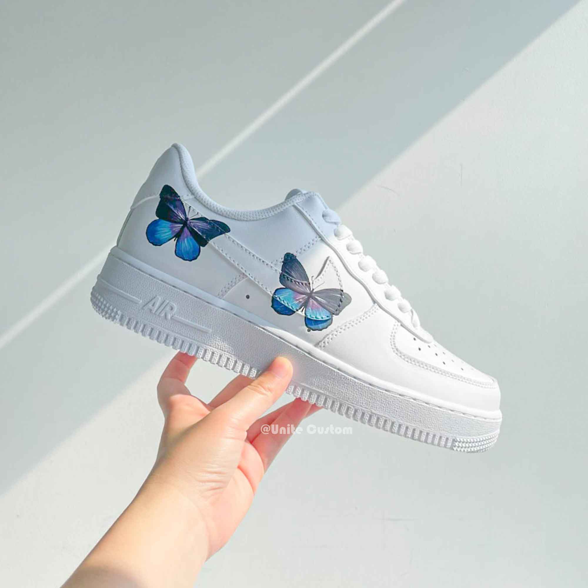Purple Blue Butterfly Custom Air Force 1-shecustomize