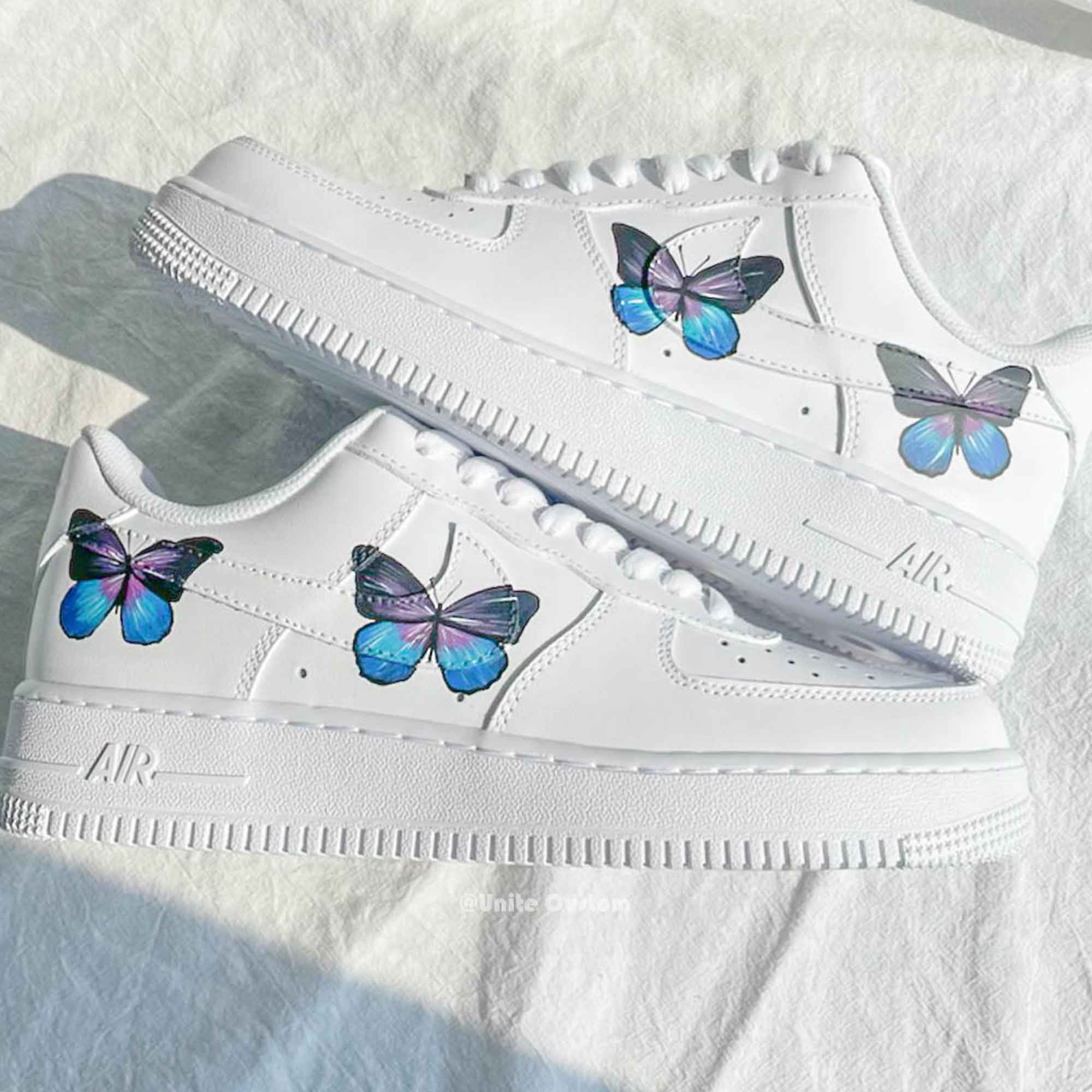 Purple Blue Butterfly Custom Air Force 1-shecustomize