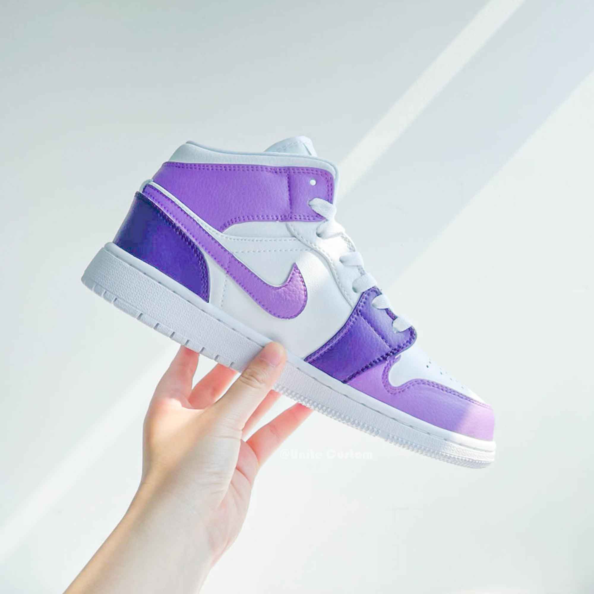 Purple Custom Air Jordan 1-shecustomize