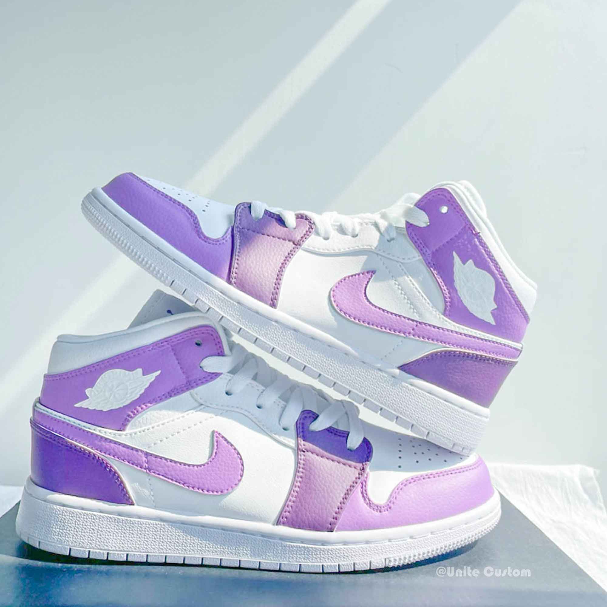 Purple Custom Air Jordan 1-shecustomize