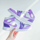 Purple Custom Air Jordan 1-shecustomize