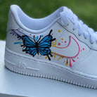 Rainbow Splatter Butterfly Air Force 1s-shecustomize