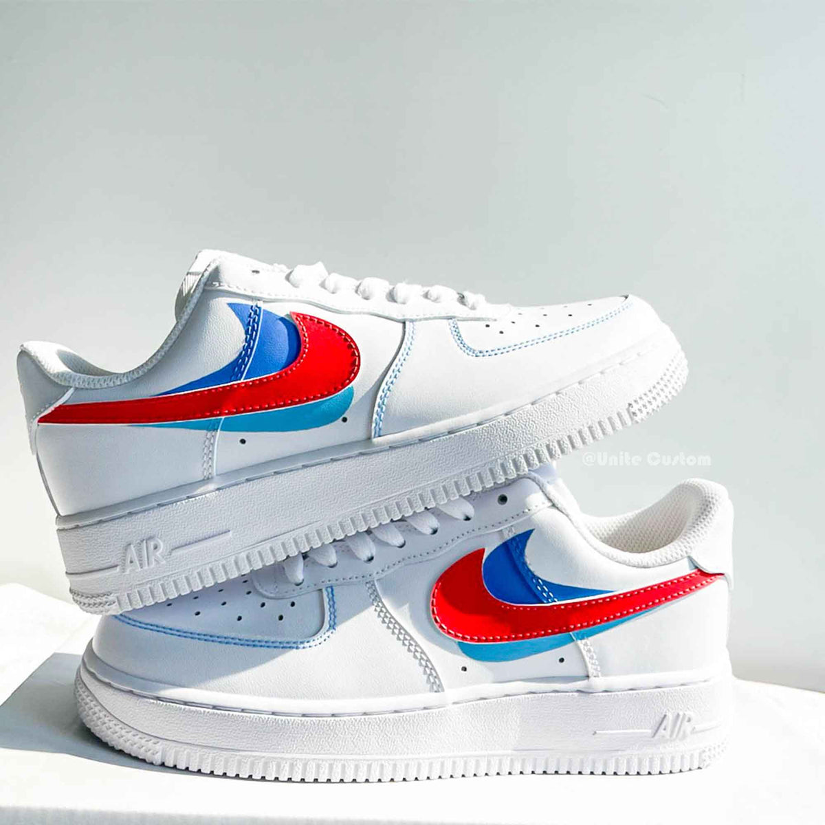 custom air force 1 red and black