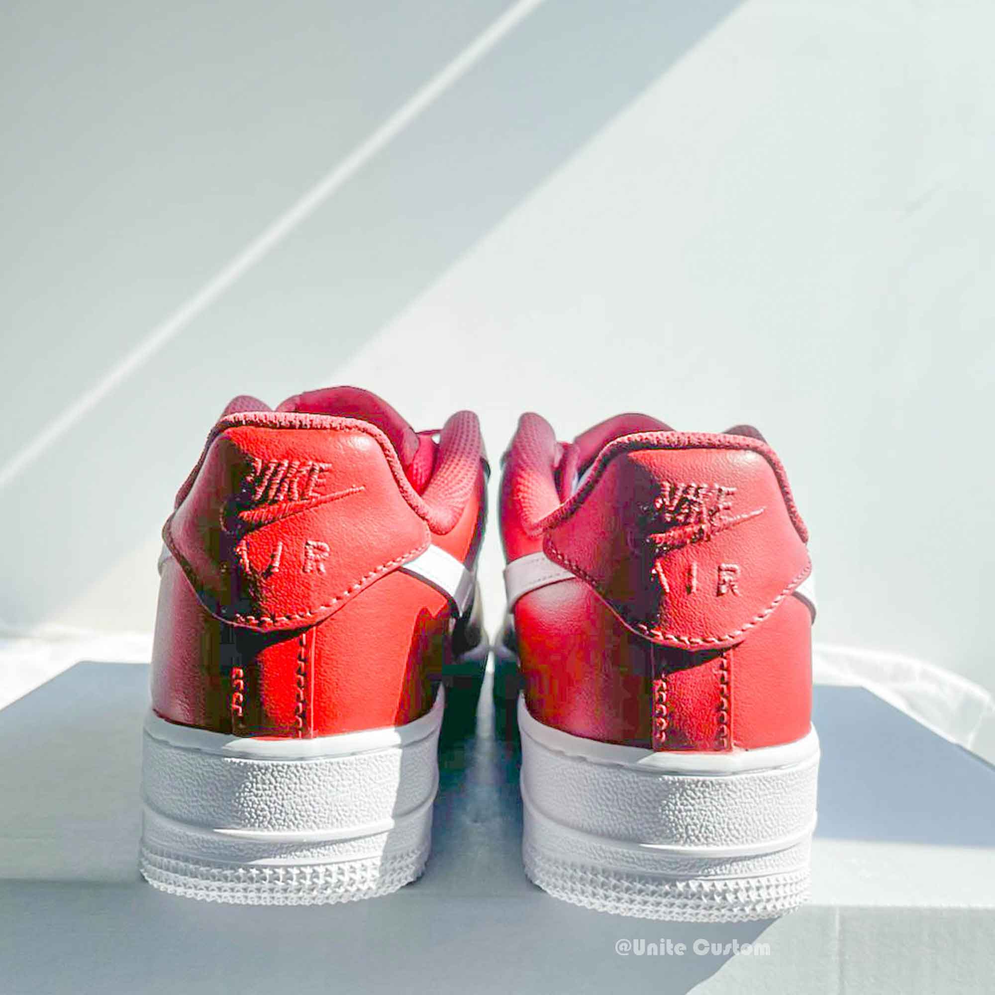 Red White Custom Air Force 1-shecustomize