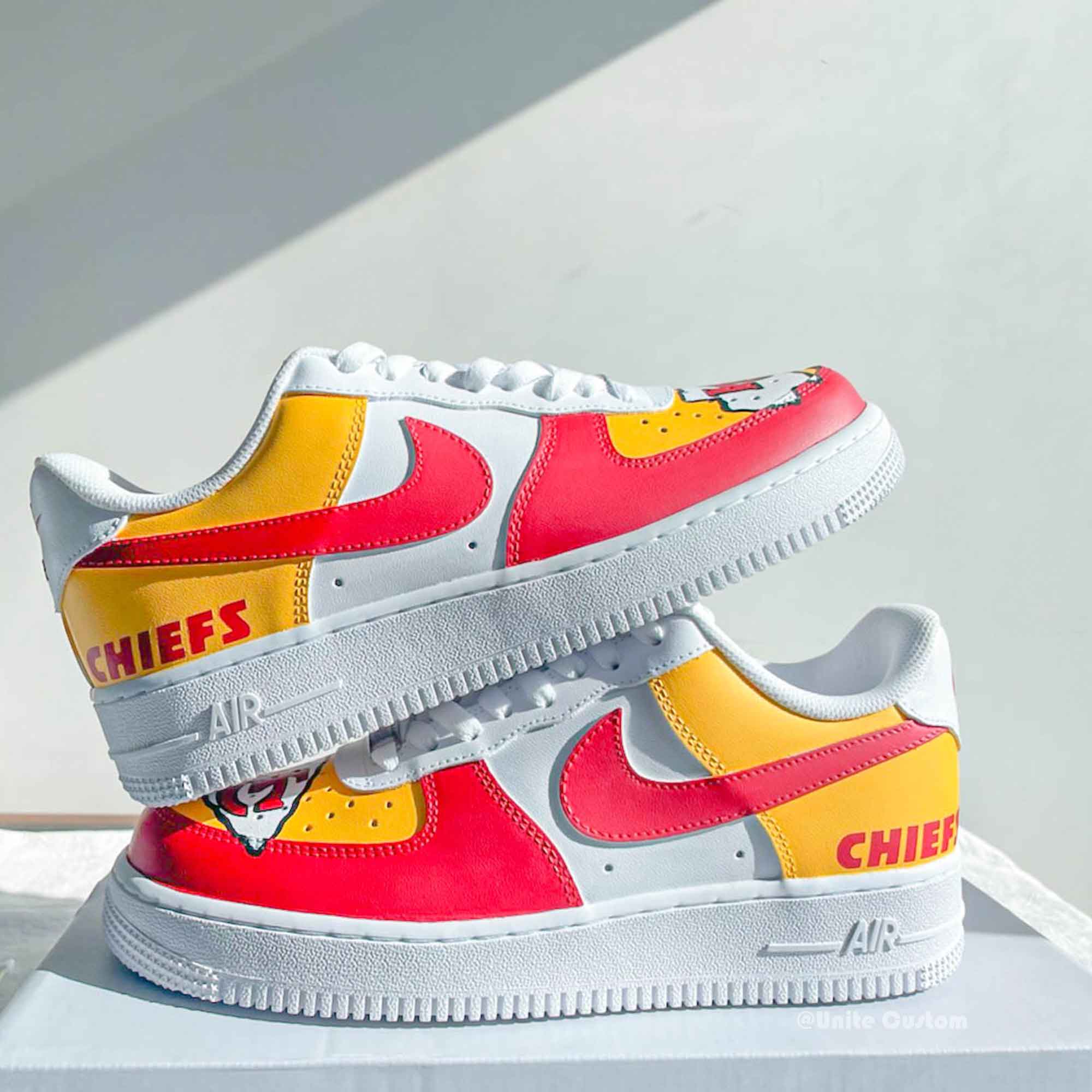Red Yellow KC Custom Air Force 1-shecustomize