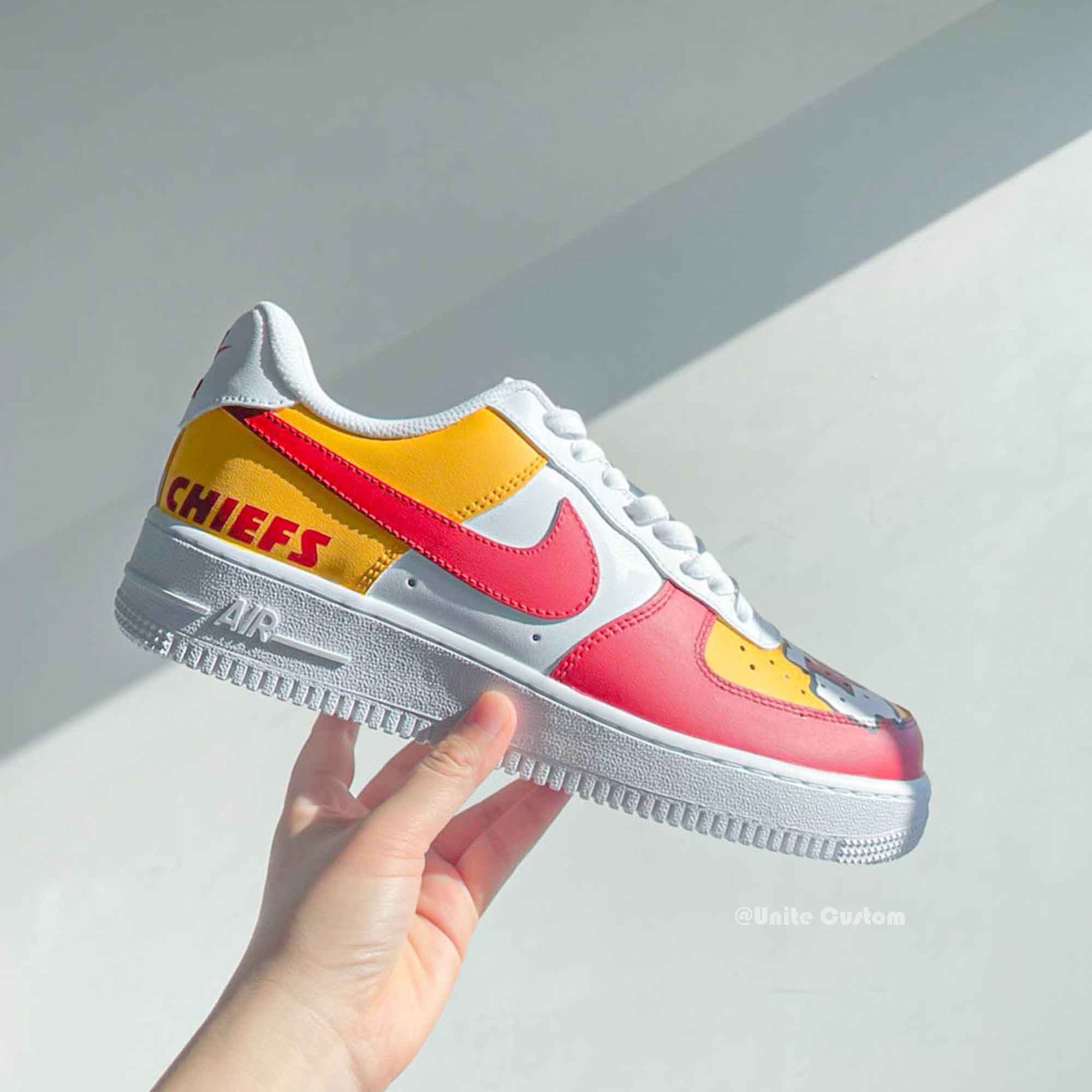 Red Yellow KC Custom Air Force 1-shecustomize