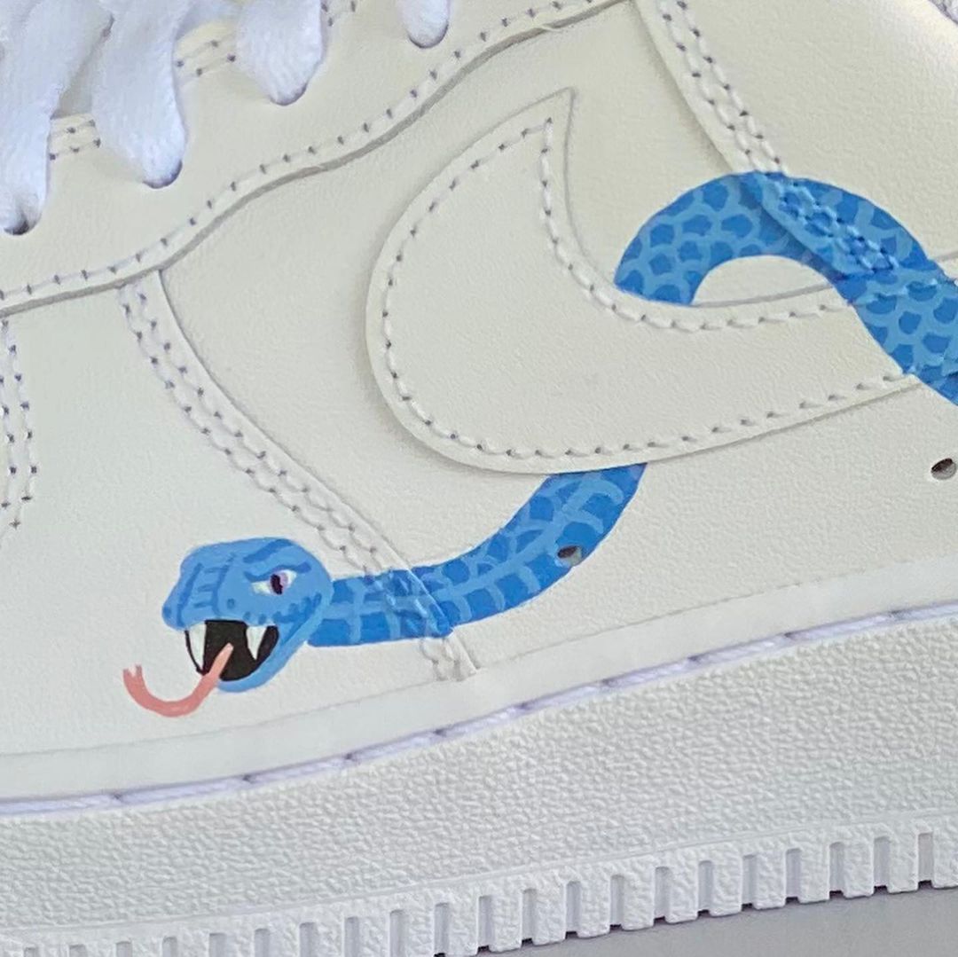 Snake Custom AF1’s-shecustomize