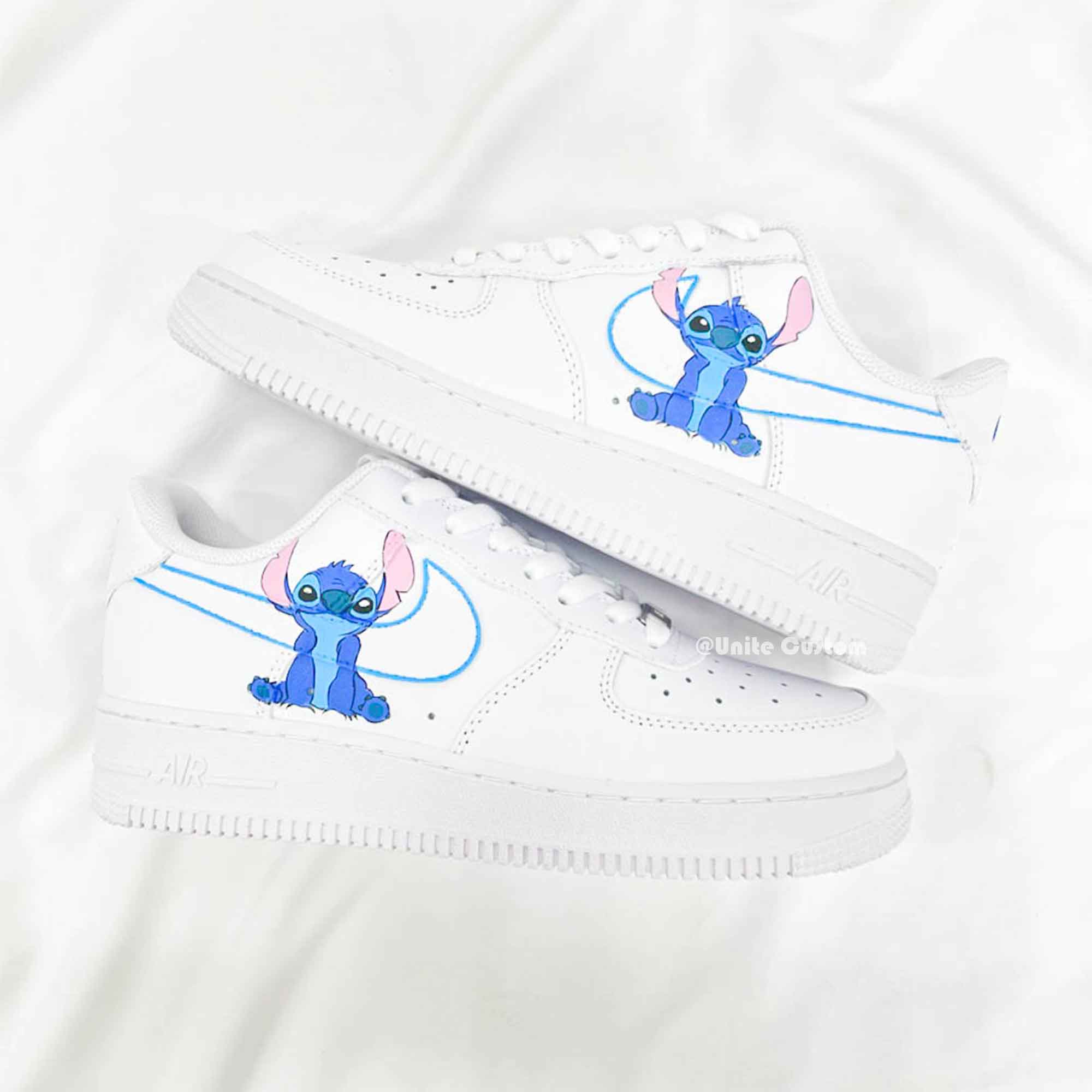 Stitch Blue Custom Air Force 1-shecustomize