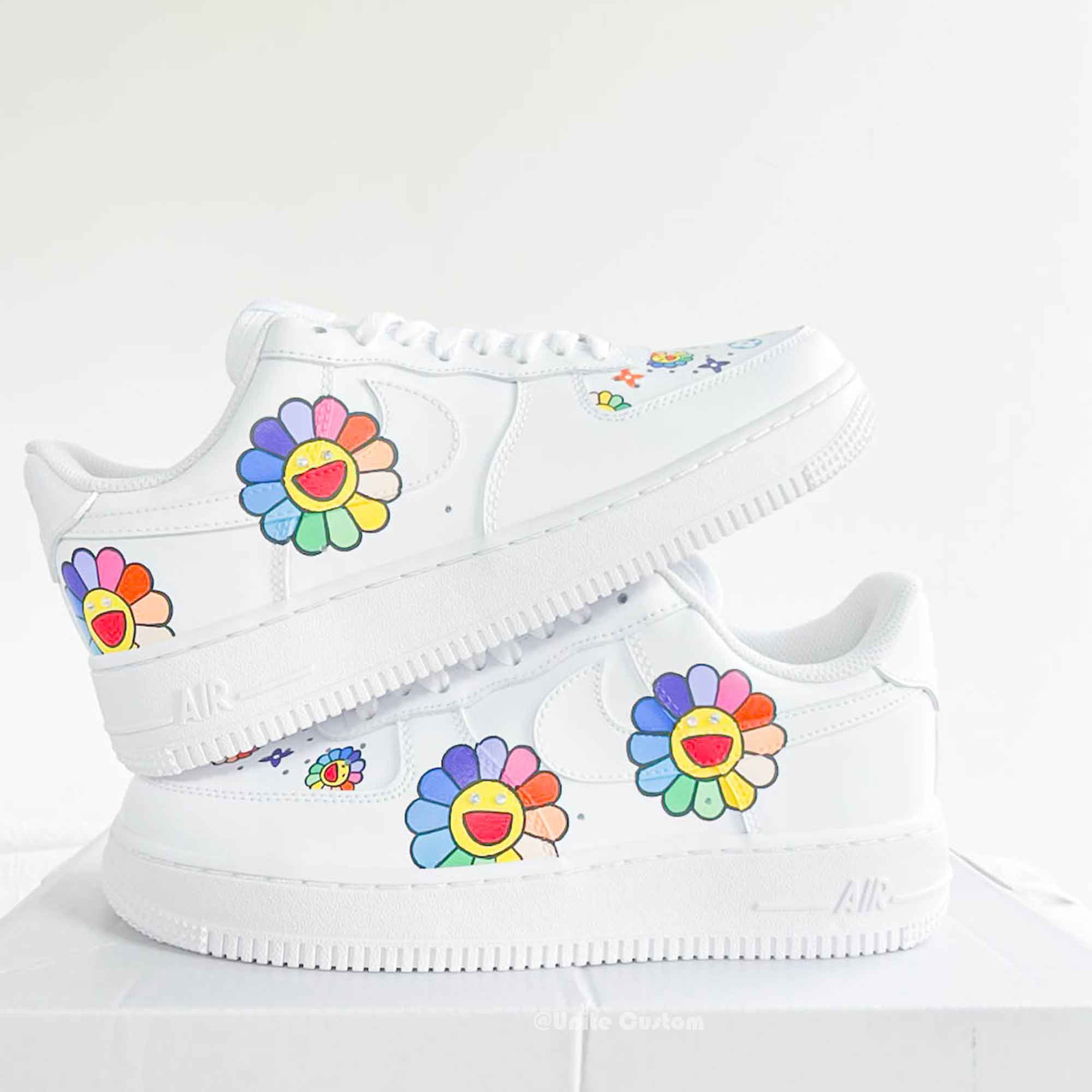 Takashi Murakami Colorful Flowers Custom Air Force 1-shecustomize