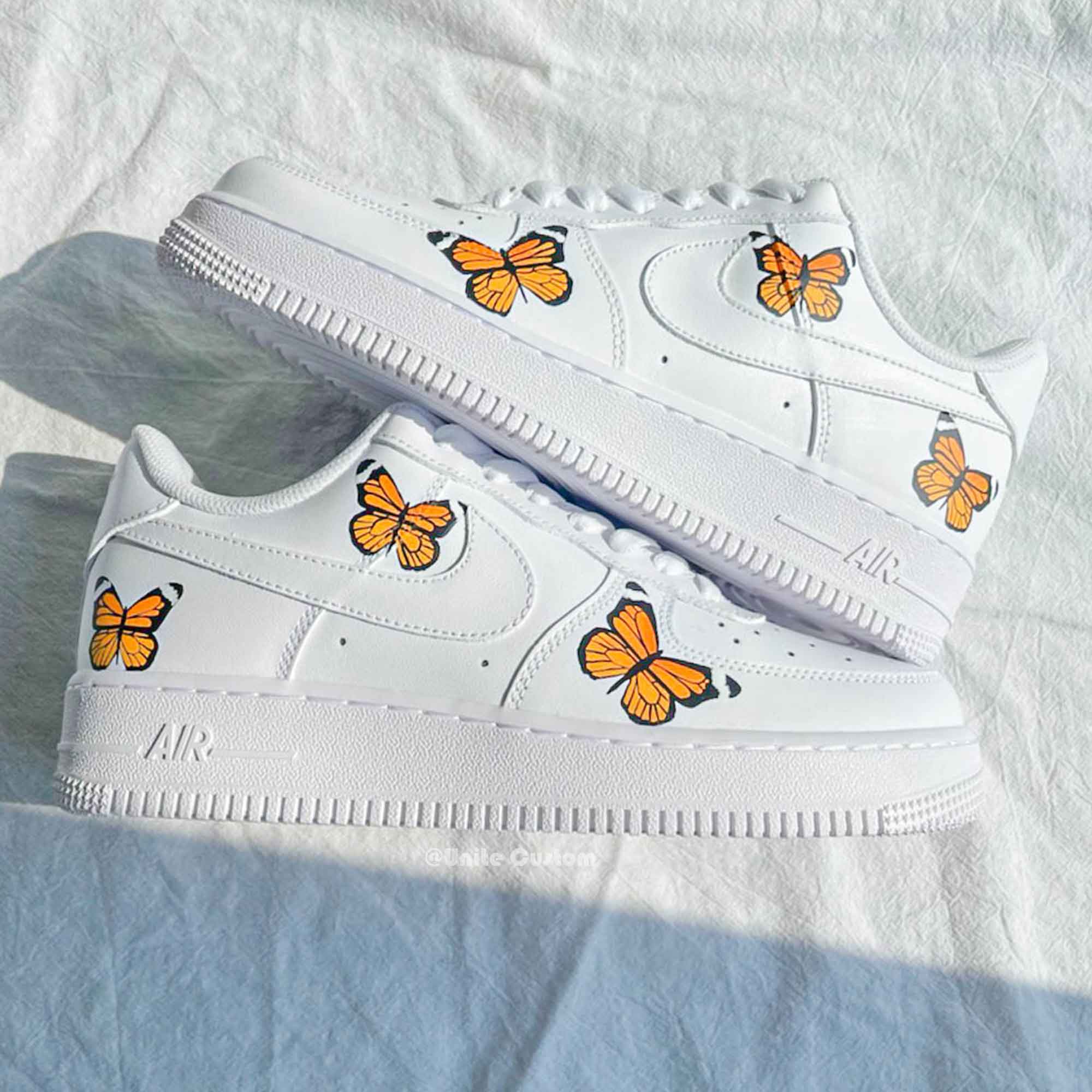 Tan Butterfly Custom Air Force 1-shecustomize