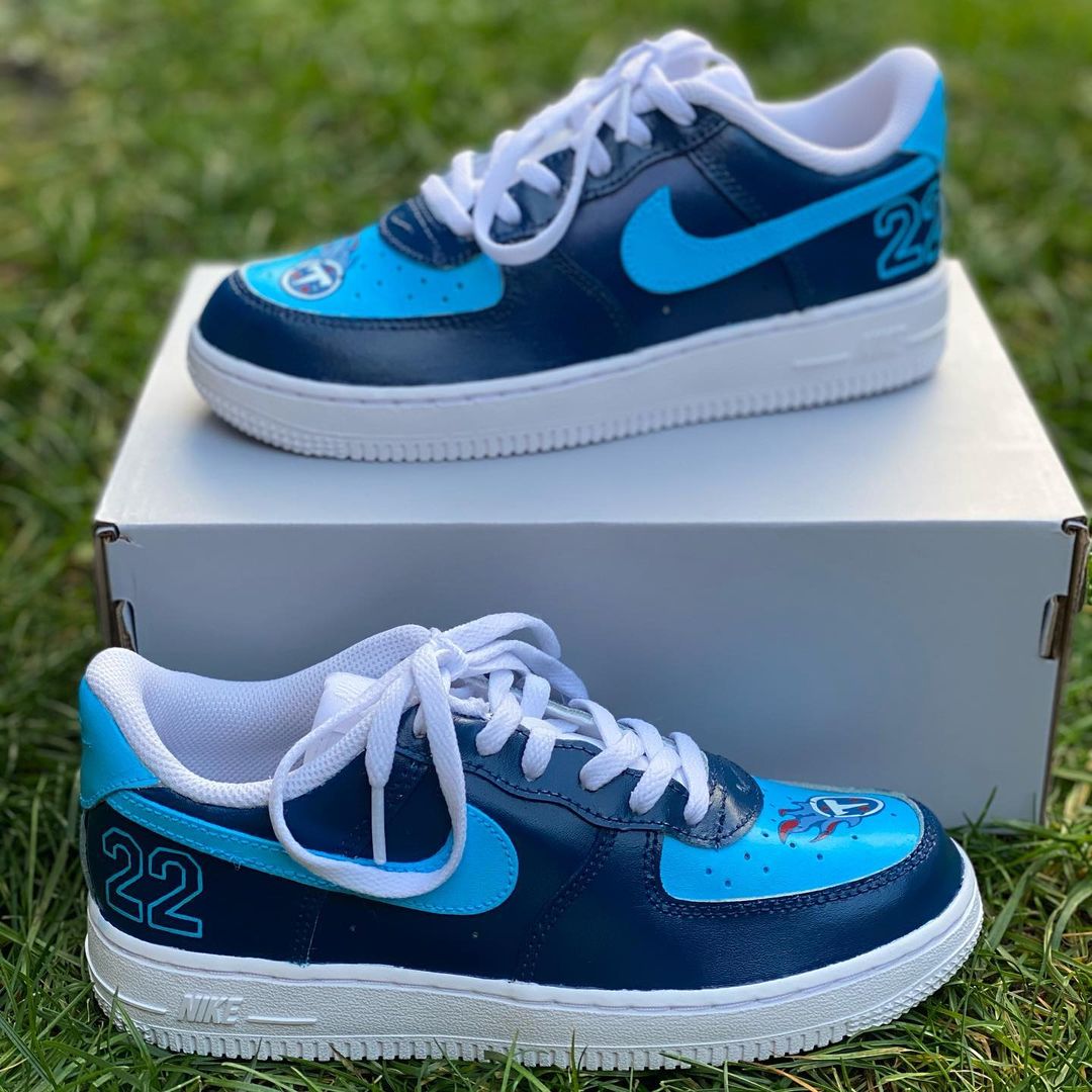 Tennessee Titans Custom Air Force 1’s-shecustomize