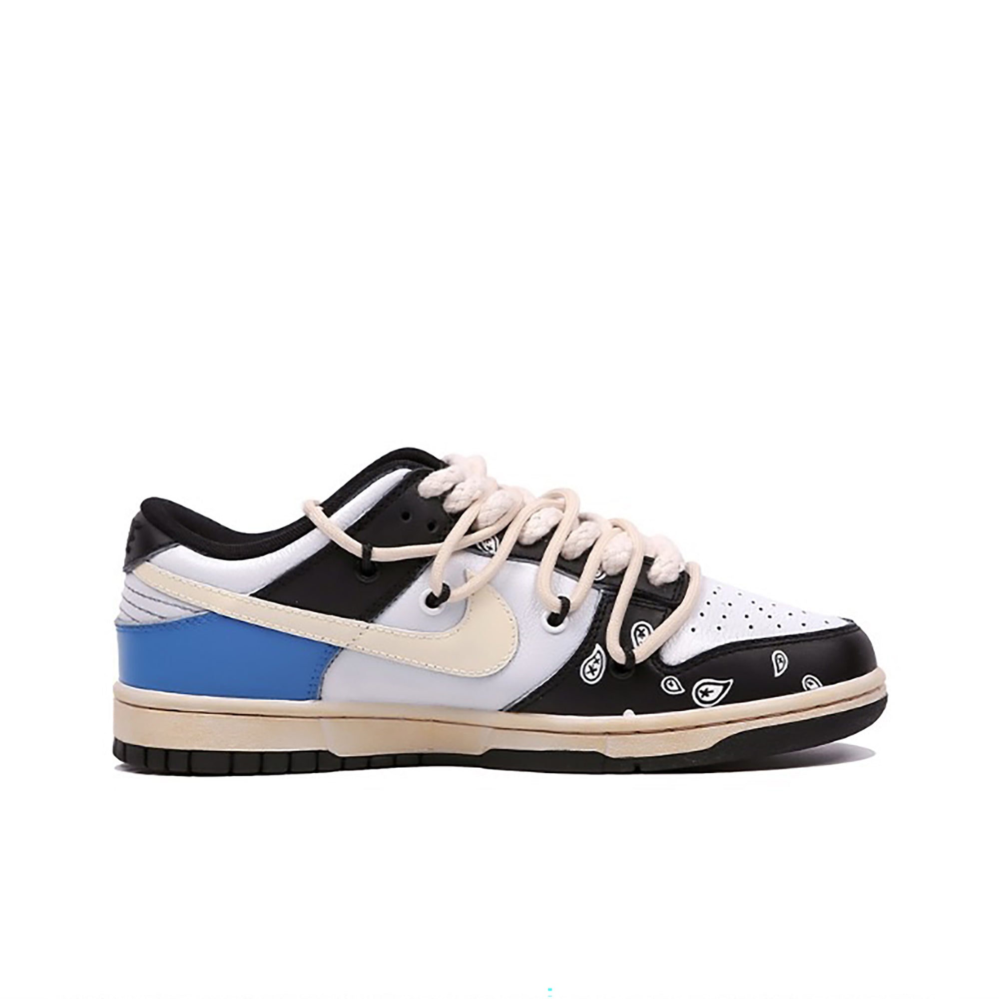 Travis Scott Blue Paisley Custom Nike Dunk-shecustomize