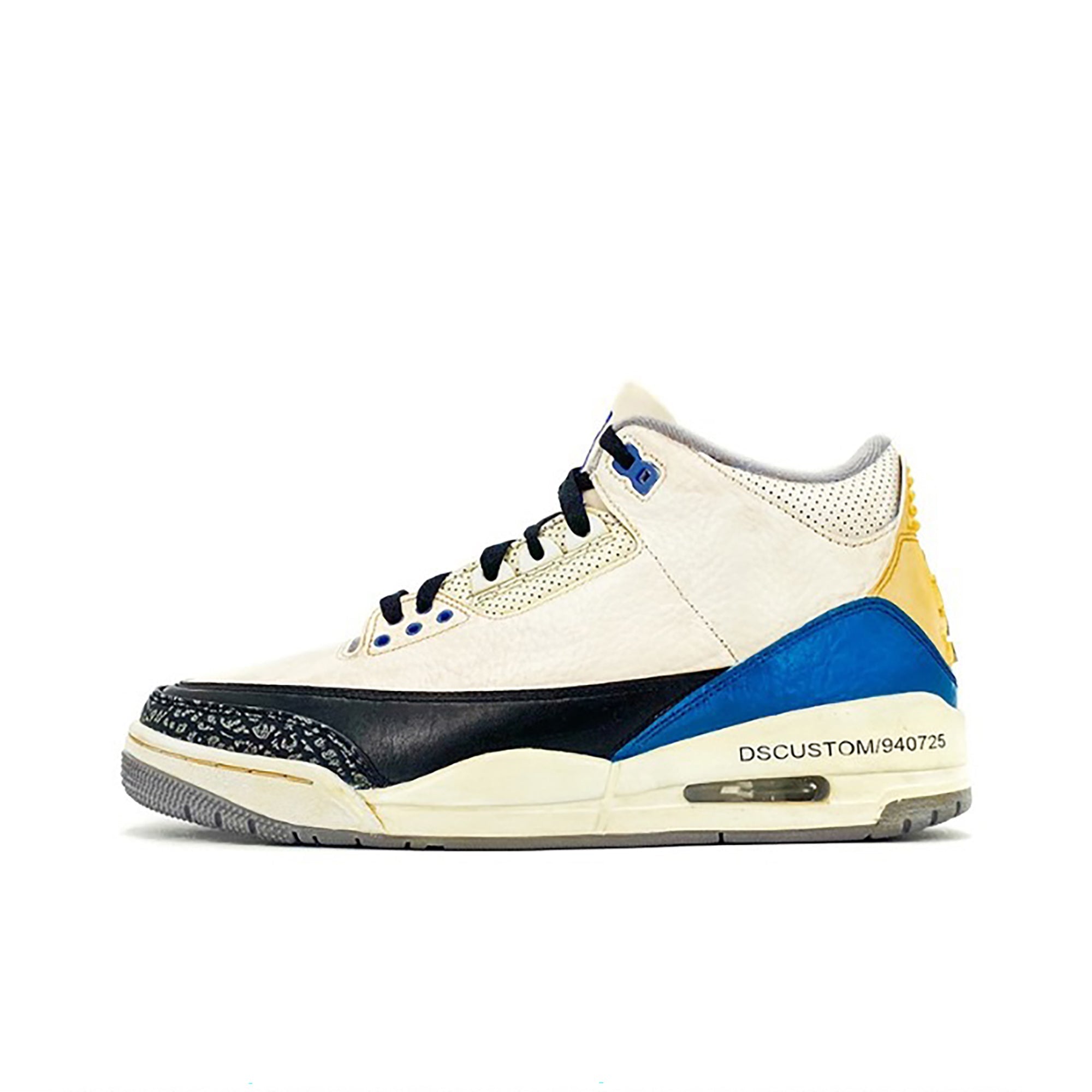 Travis Scott Blue White Black Custom Air Jordan 3-shecustomize