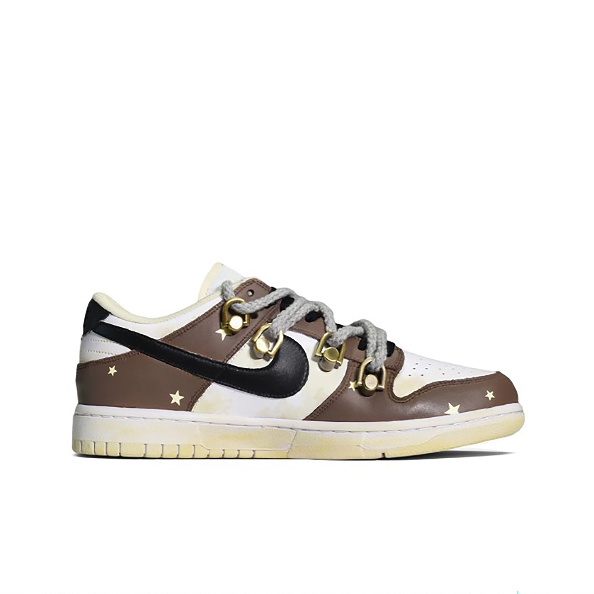 Travis Scott Brown Star Custom Nike Dunk-shecustomize