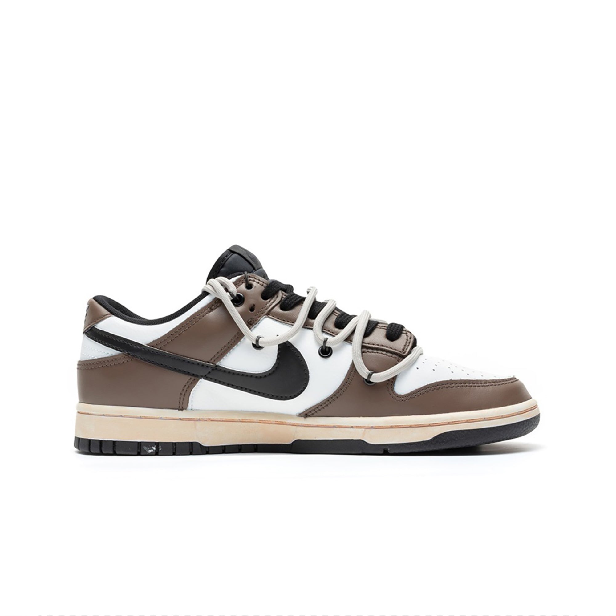Travis Scott Brown White Custom Nike Dunk-shecustomize