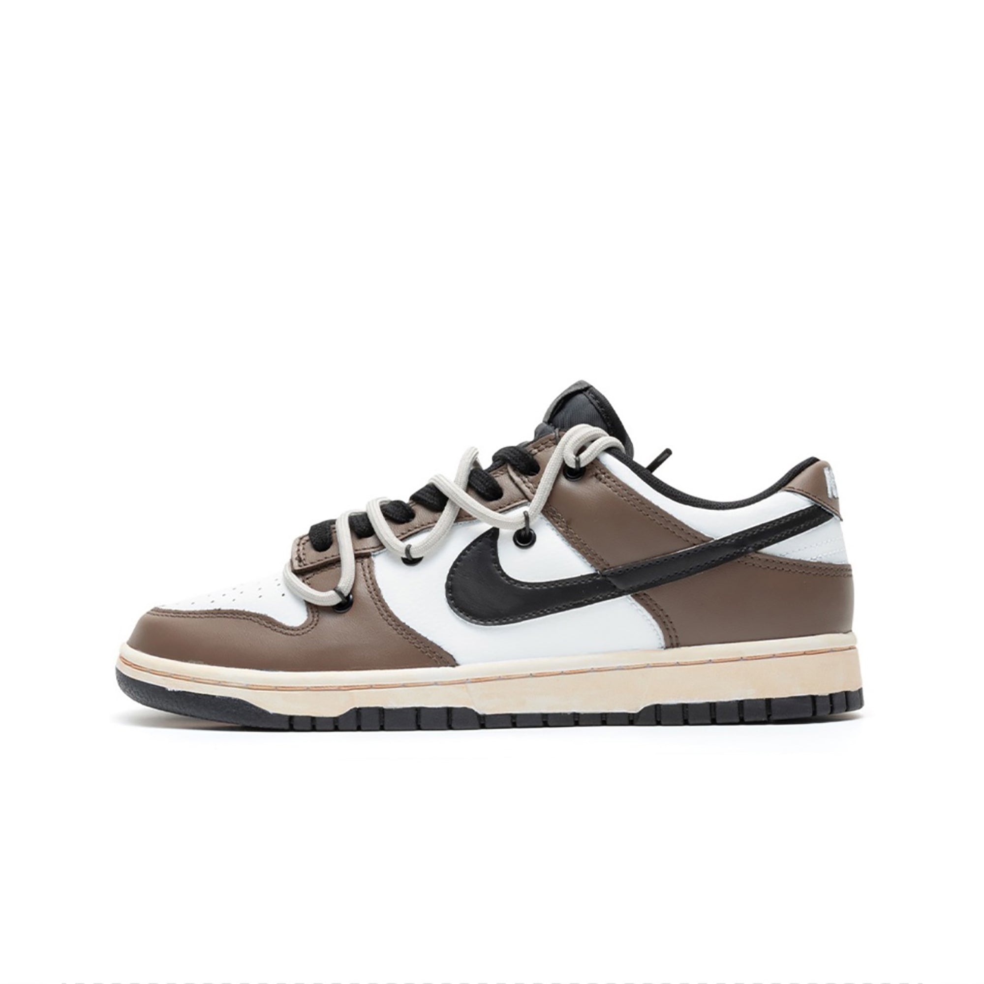Travis Scott Brown White Custom Nike Dunk-shecustomize
